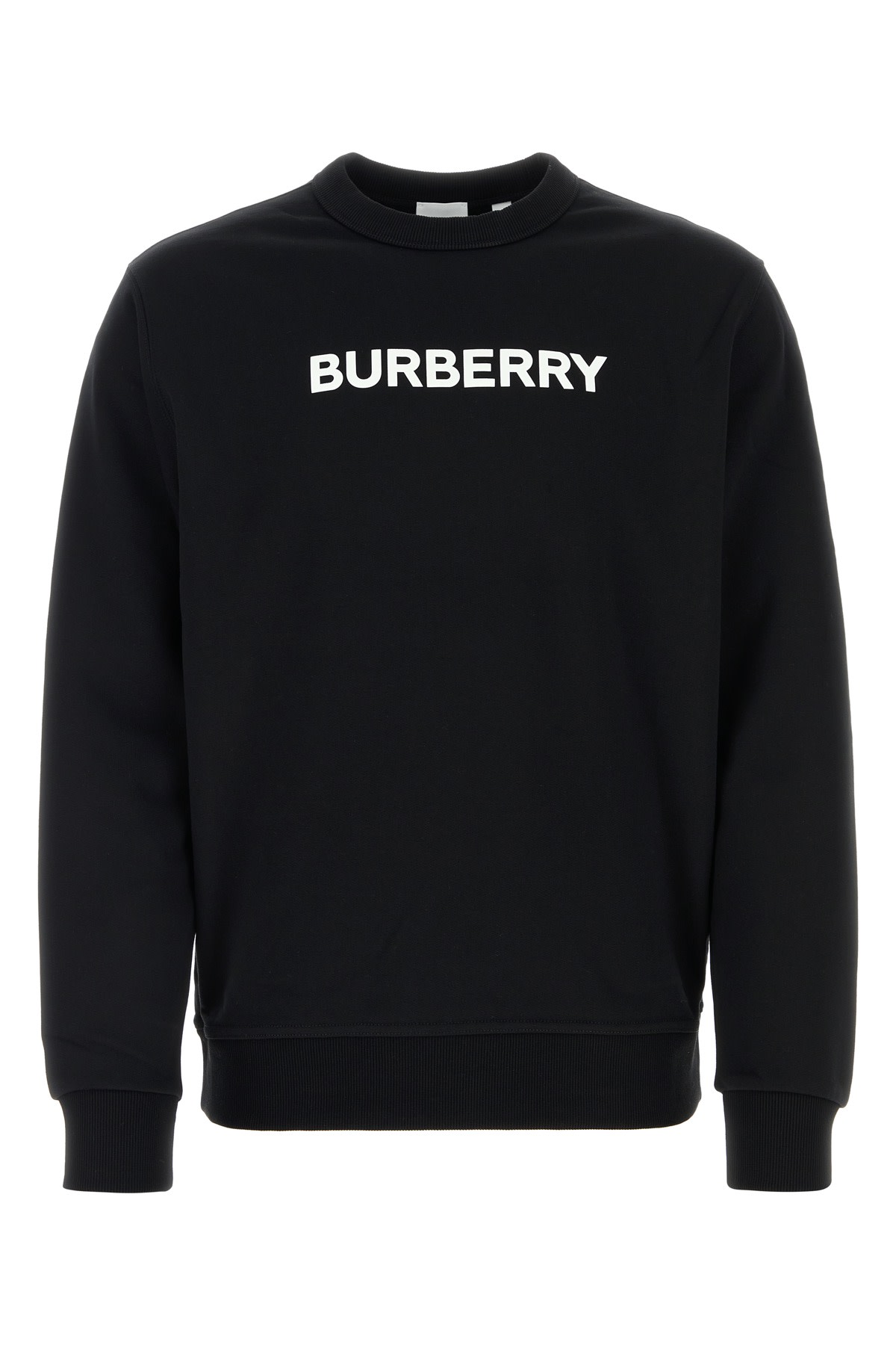 Shop Burberry Black Stretch Cotton Oversize Sweater