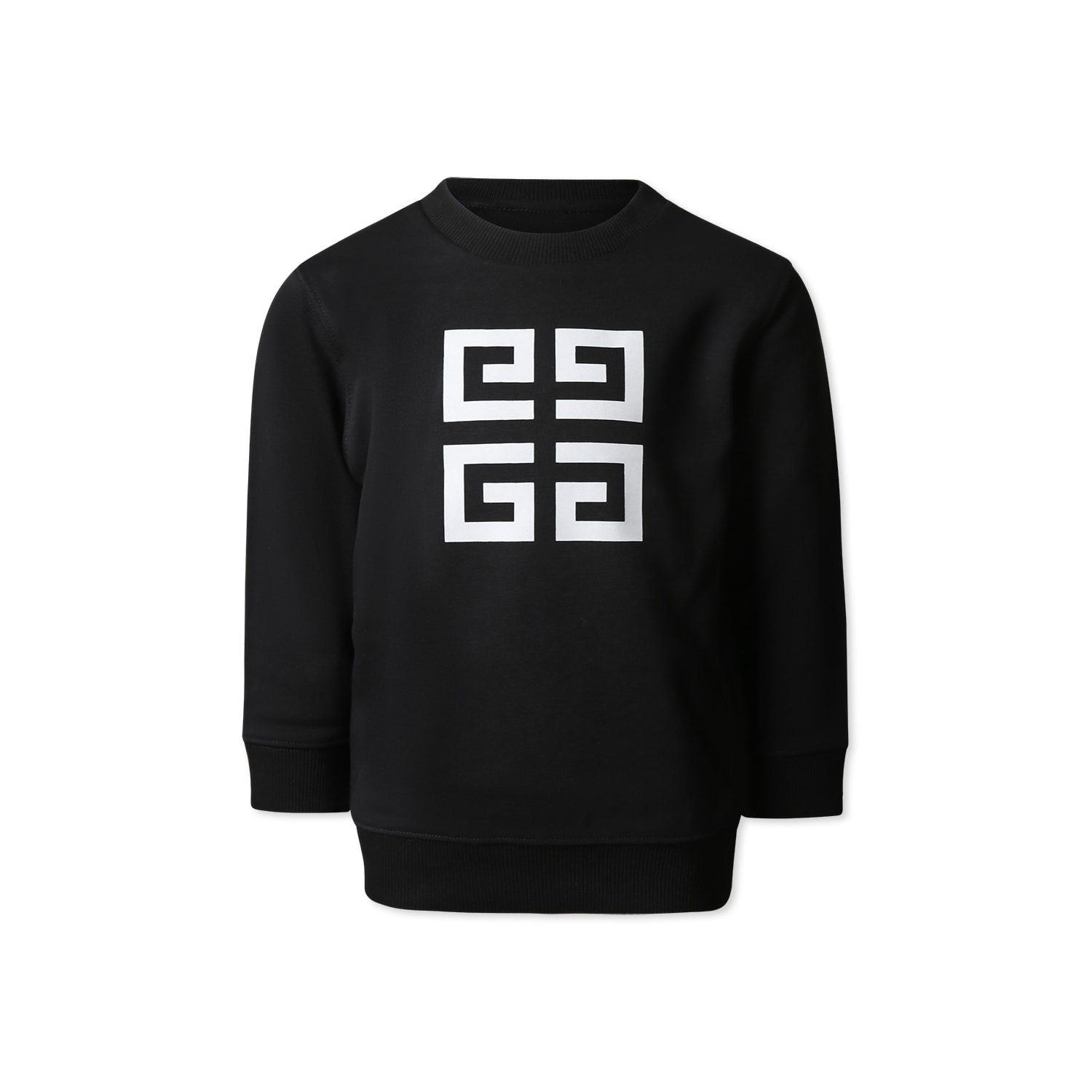 Givenchy Black Sweatshirt For Boy With 4g Motif In Black
