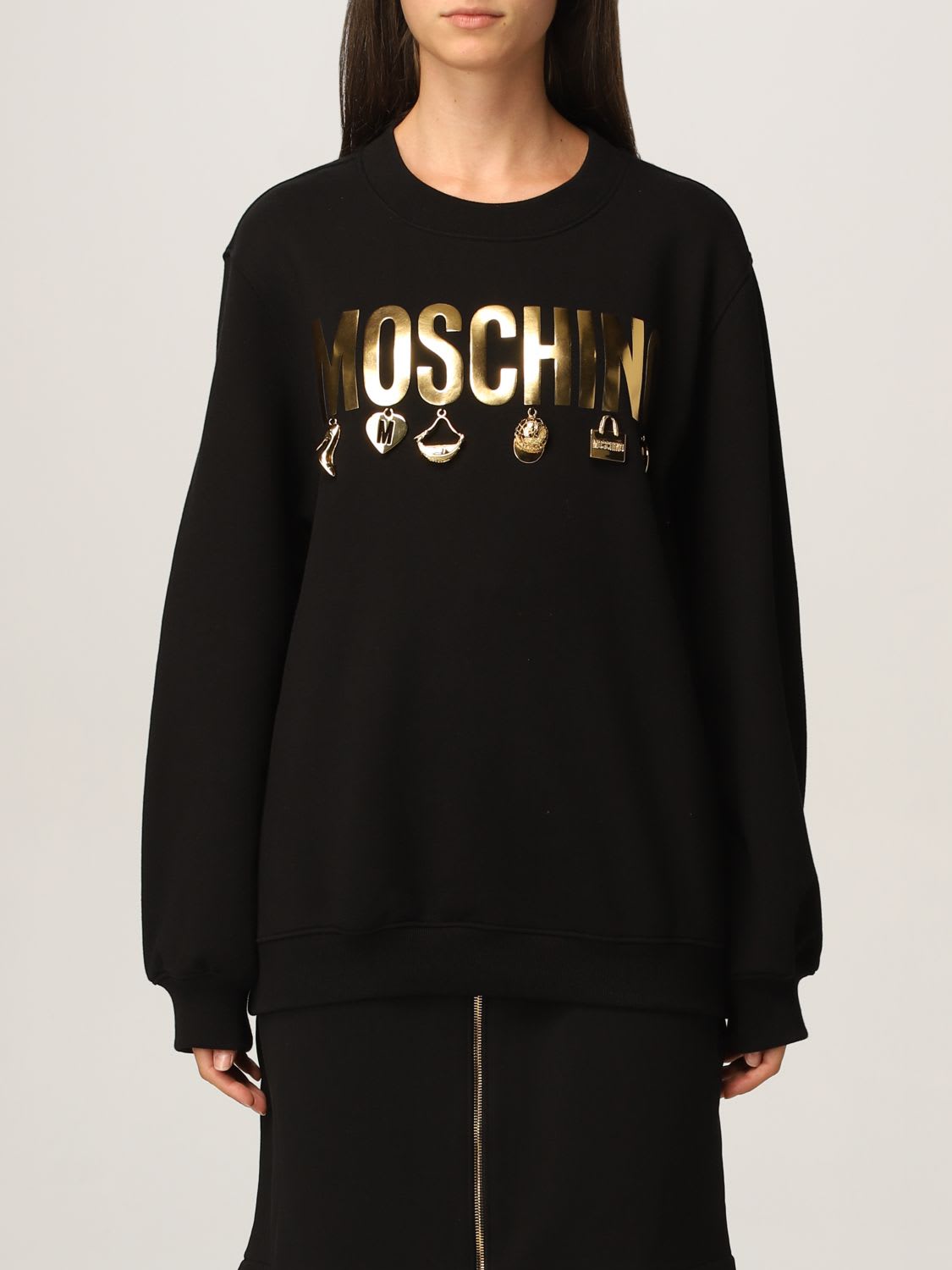 Moschino Couture Sweatshirt Moschino Couture Cotton Sweatshirt With Charmes