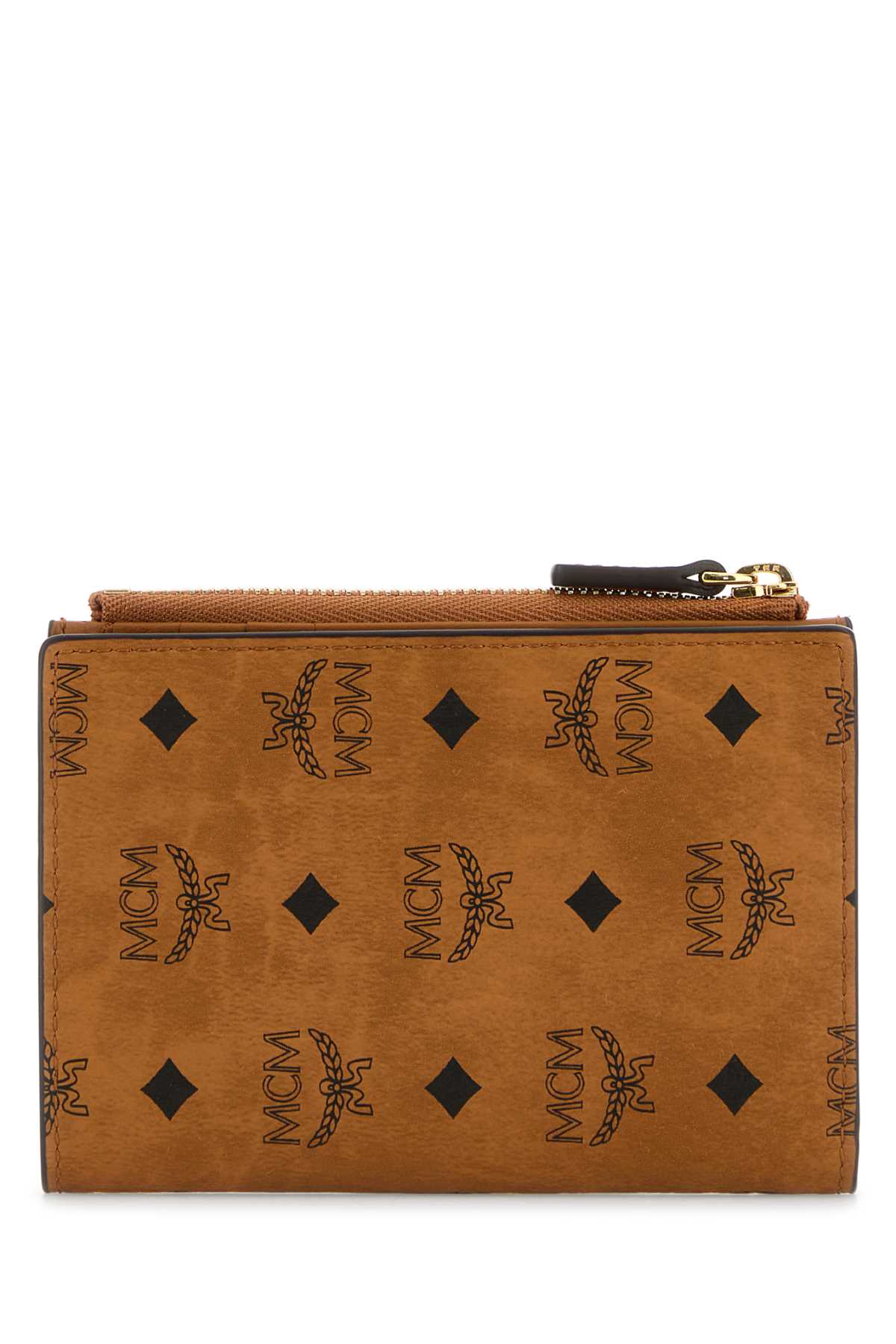 Mcm Printed Canvas Wallet In Brown