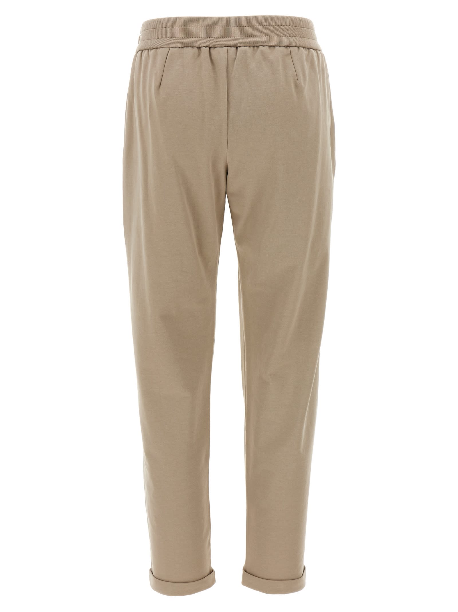 Brunello Cucinelli Monile Joggers In Brown