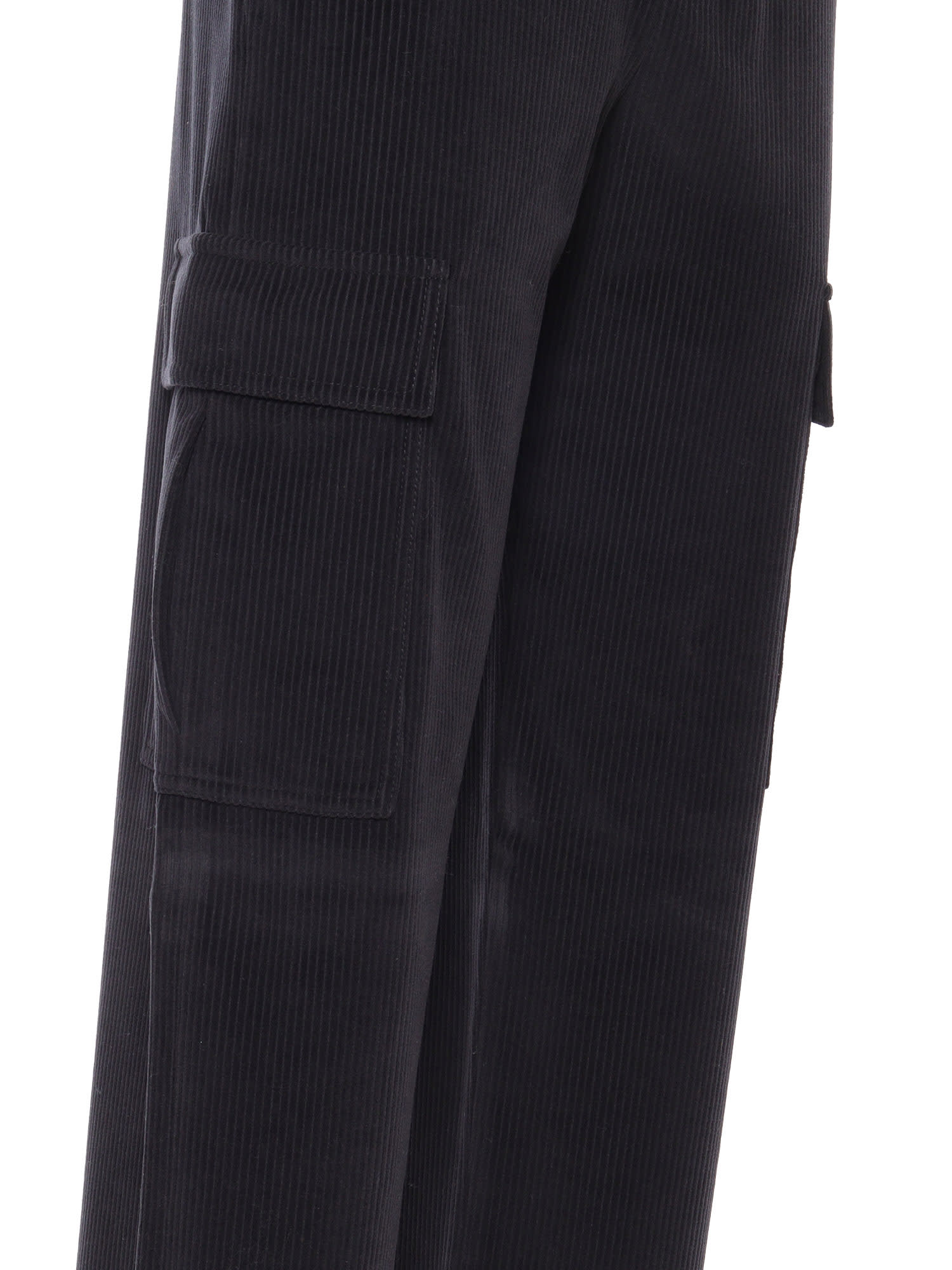 Shop Circolo 1901 Corduroy Carpenter Pants In Black