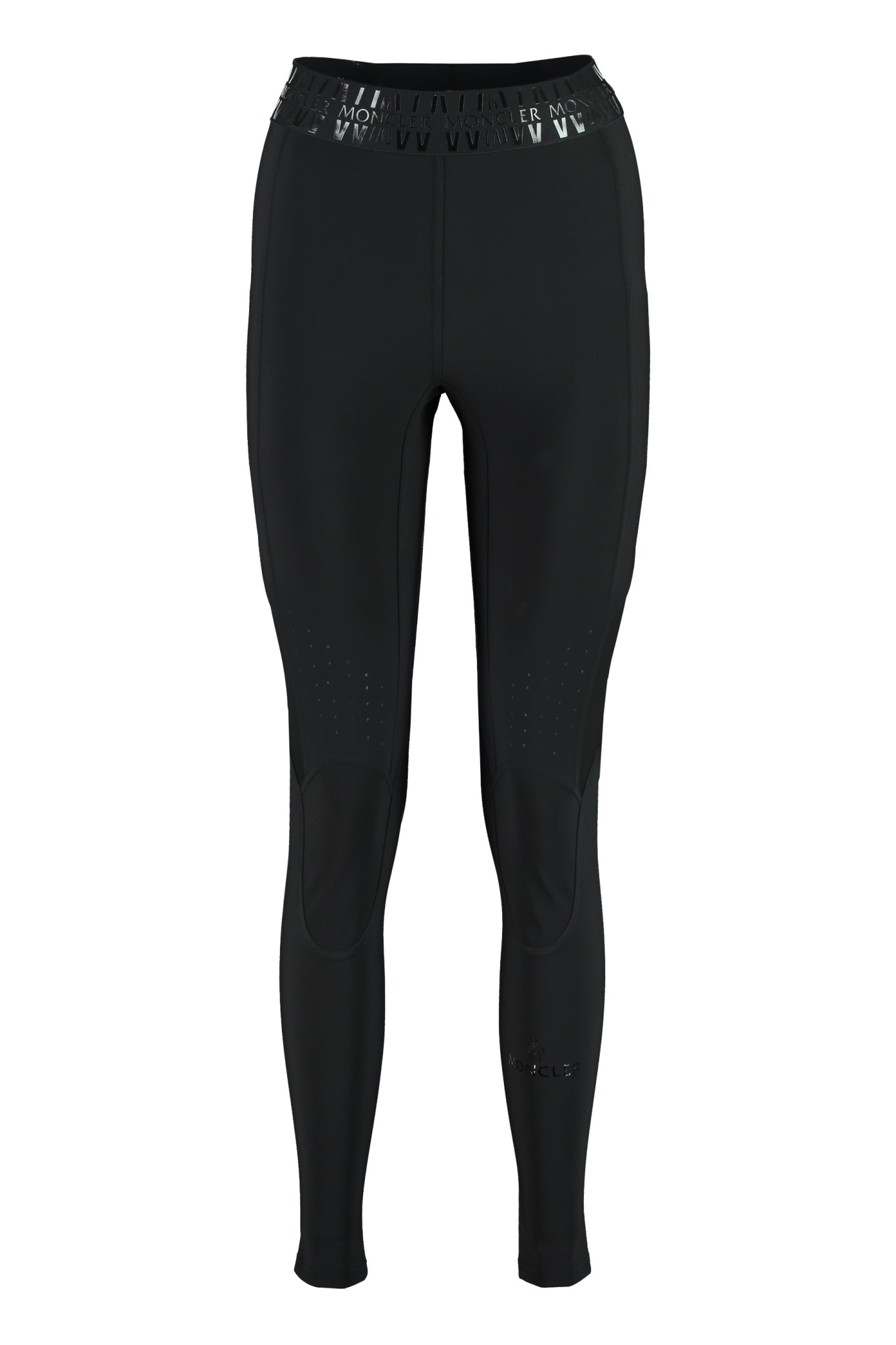 Shop Moncler Technical Fabric Leggings In Black
