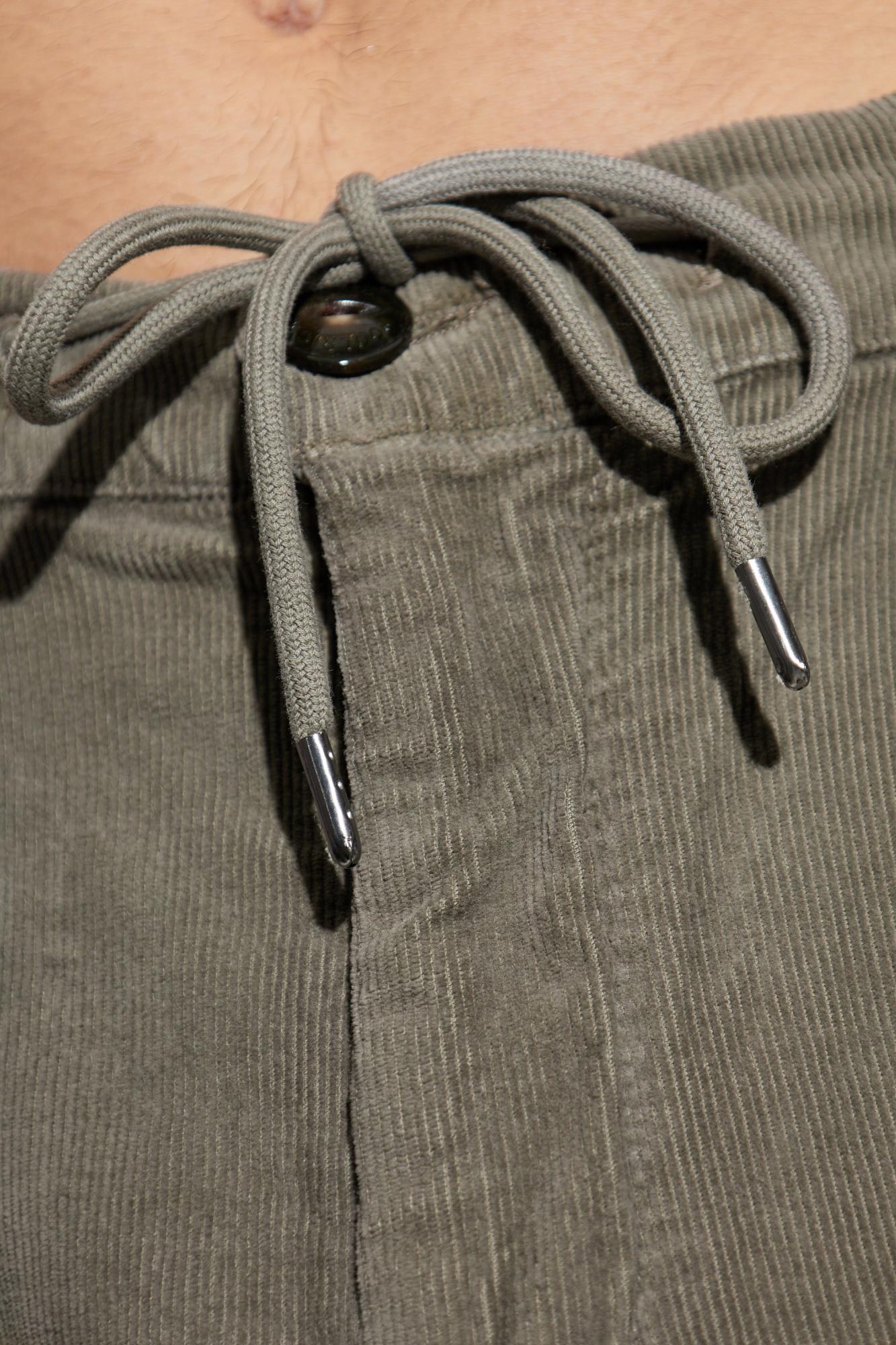 Woolrich Milton Pleated Drawstring Trousers In Green