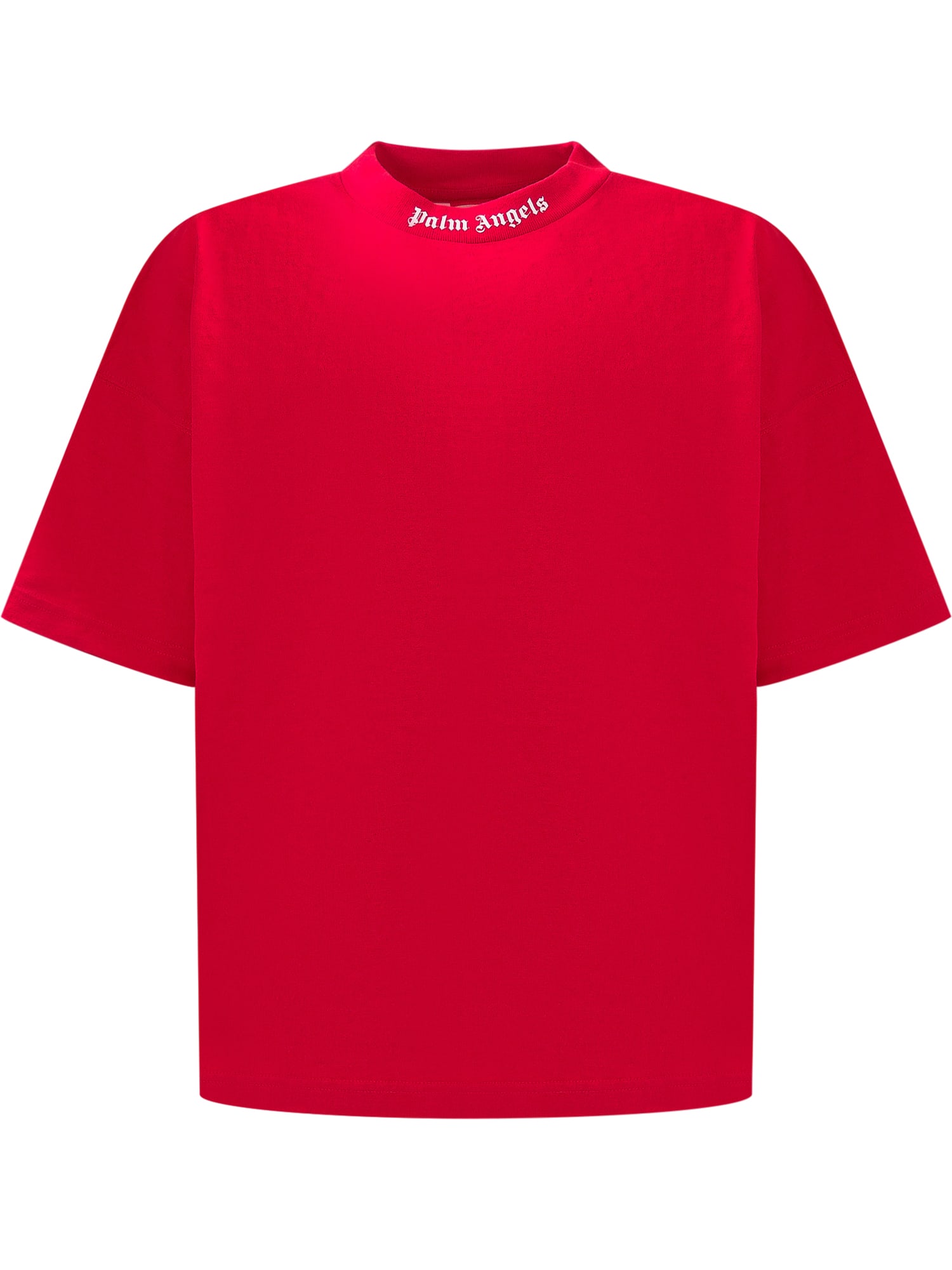 Shop Palm Angels Logo T-shirt In Red