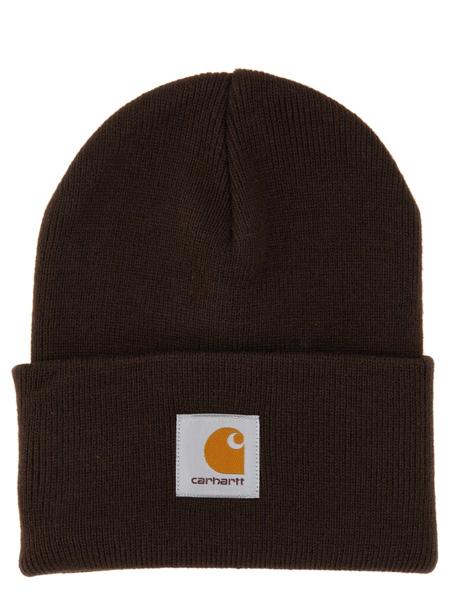 Shop Carhartt Knit Hat In Brown