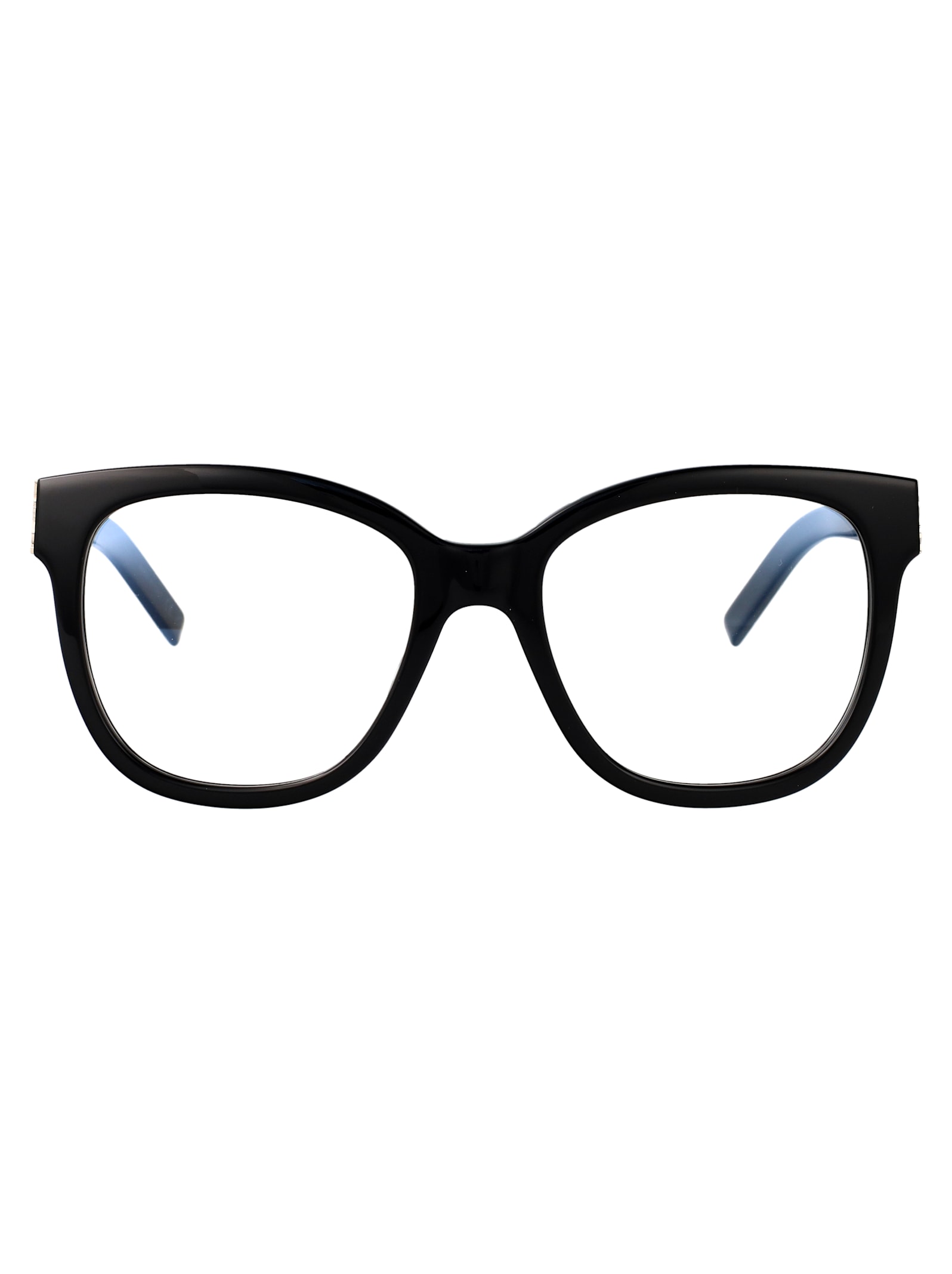 Saint Laurent Black Black Transparent Acetate Glasses In Black