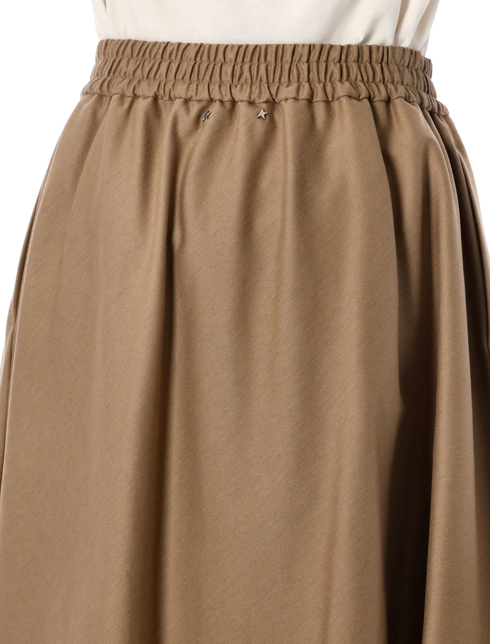 Golden Goose Midi A-line Circle Skirt Morena In Neutral