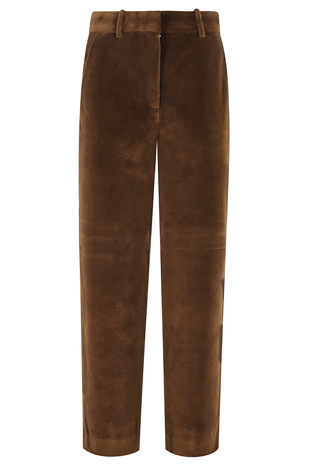 Shop Circolo 1901 Pant Carrot Velour In Argan