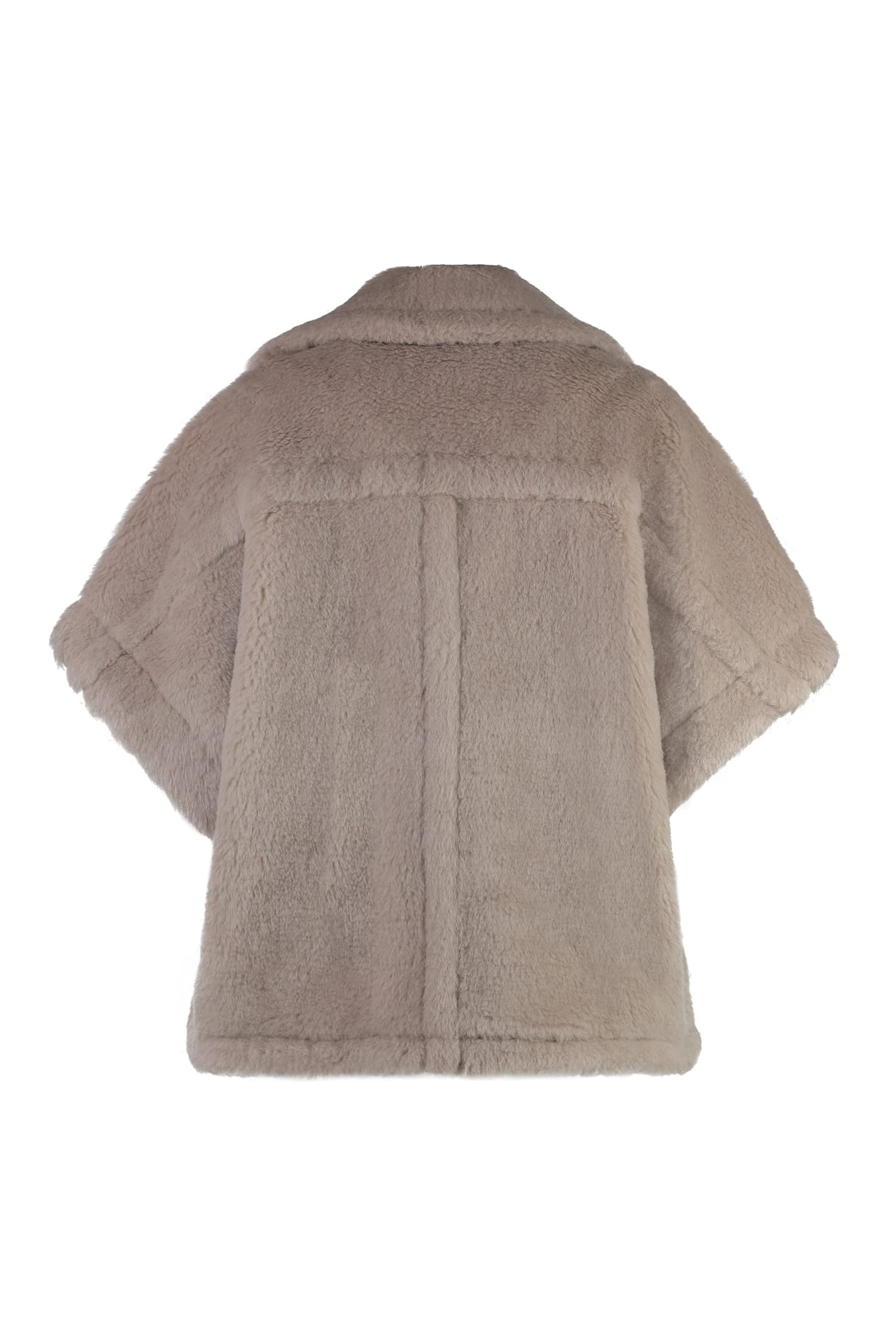 Shop Max Mara Newmanto Vegan Fur Jacket In Sand