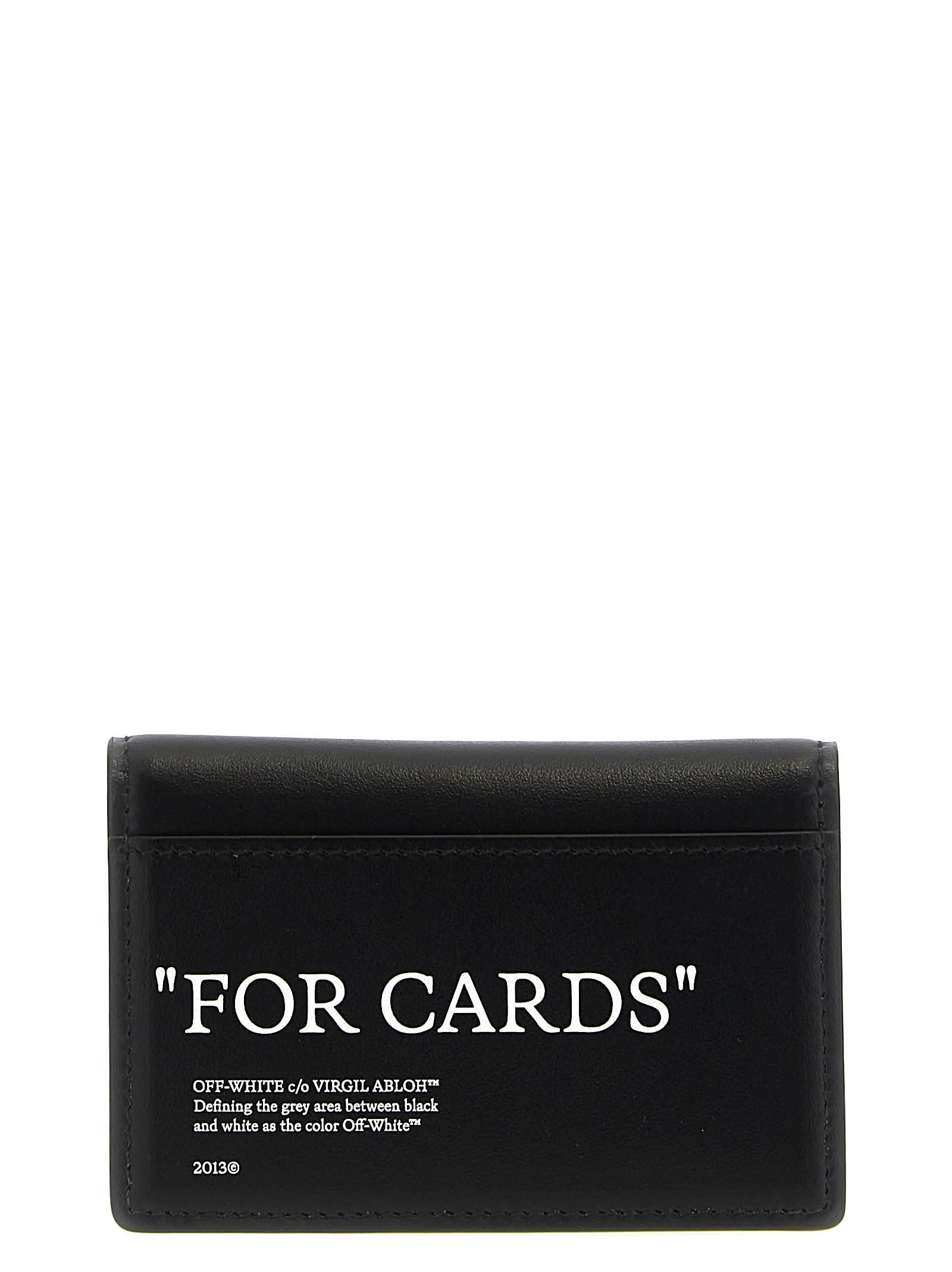 Shop Off-white Quote Bookish Card Holder In White/black