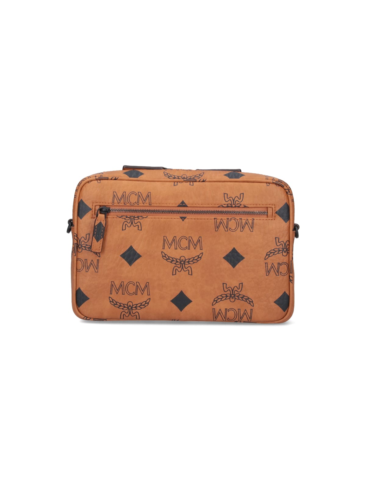 Shop Mcm Maxi Visetos Crossbody Bag In Brown
