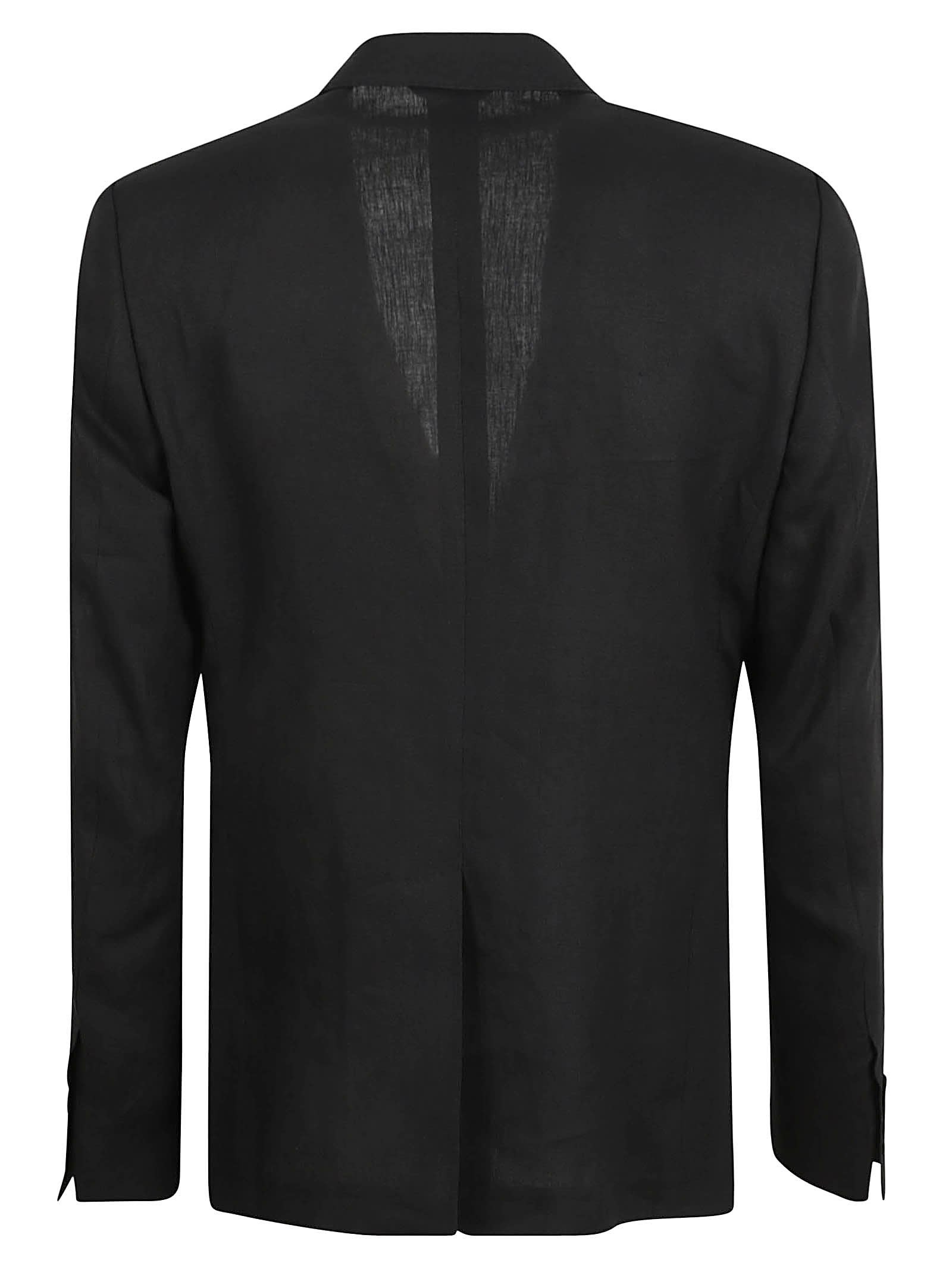 Shop Dolce & Gabbana Rear Slit Plain Blazer In Black