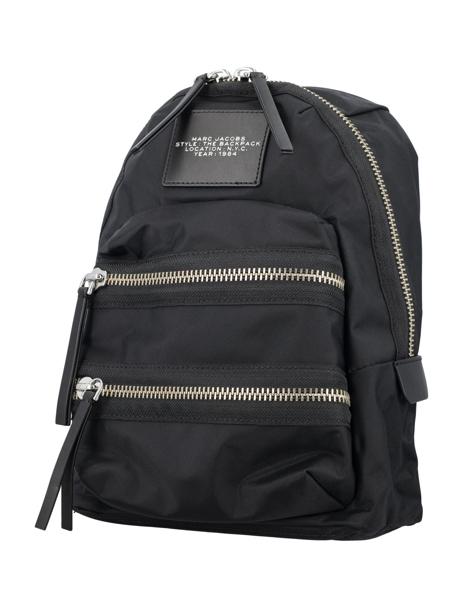 Marc Jacobs The Biker Nylon Medium Backpack In Black