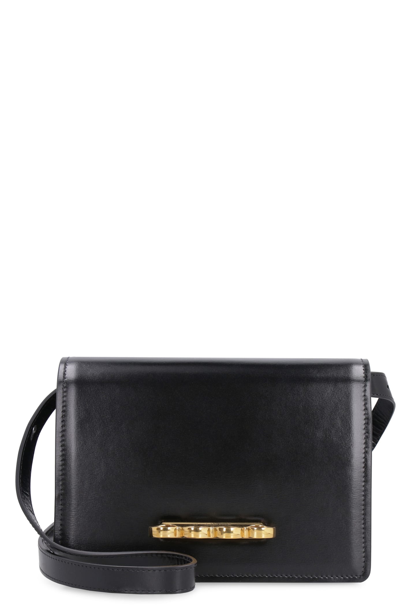 Alexander McQueen The Four Ring Leather Crossbody Bag