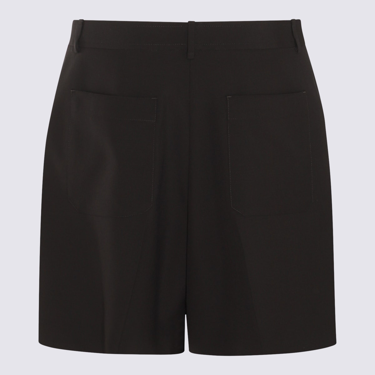 Shop Valentino Black Wool Bermuda Shorts