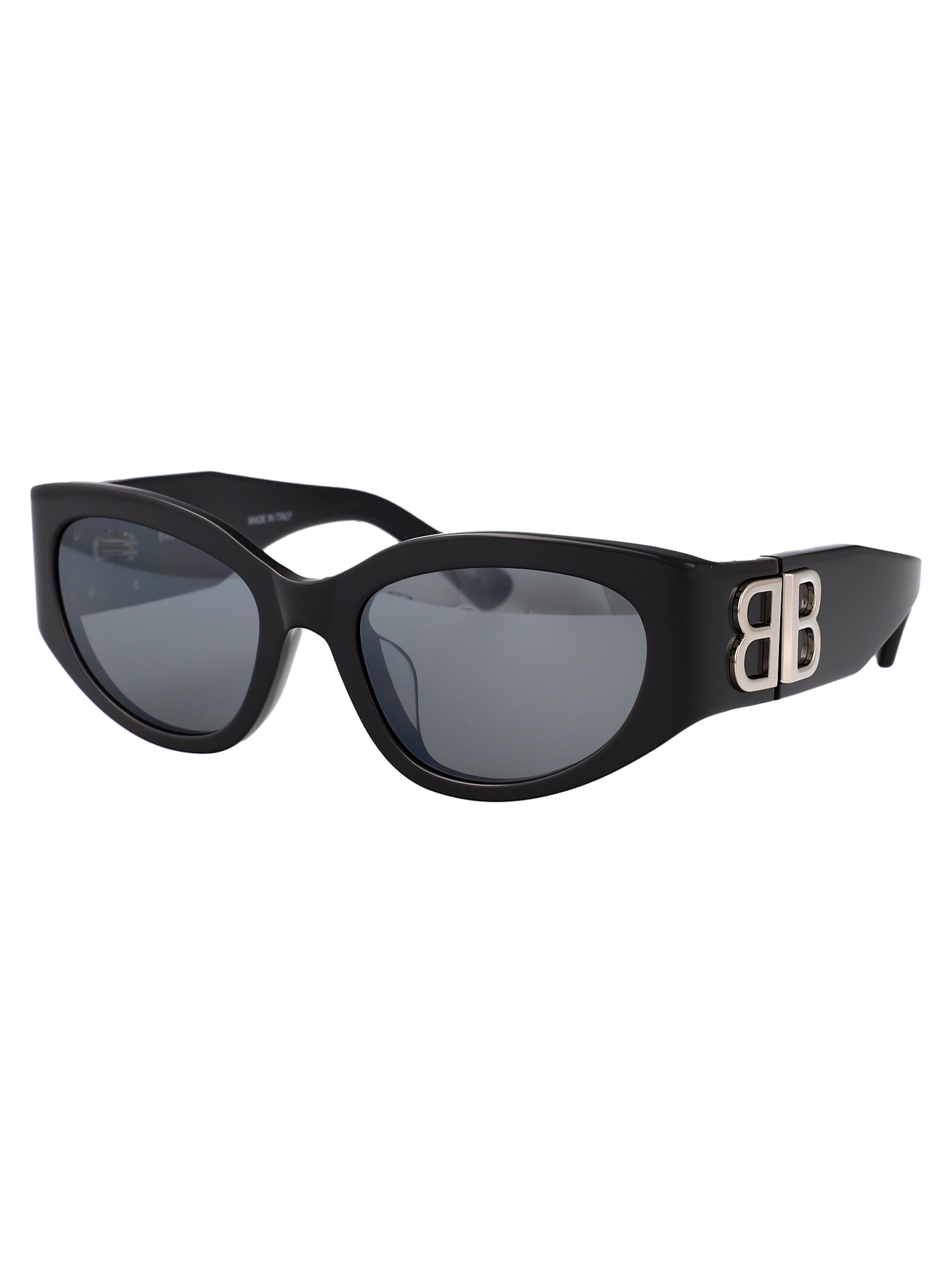 Balenciaga Gray Cat-eye Sunglasses In Black