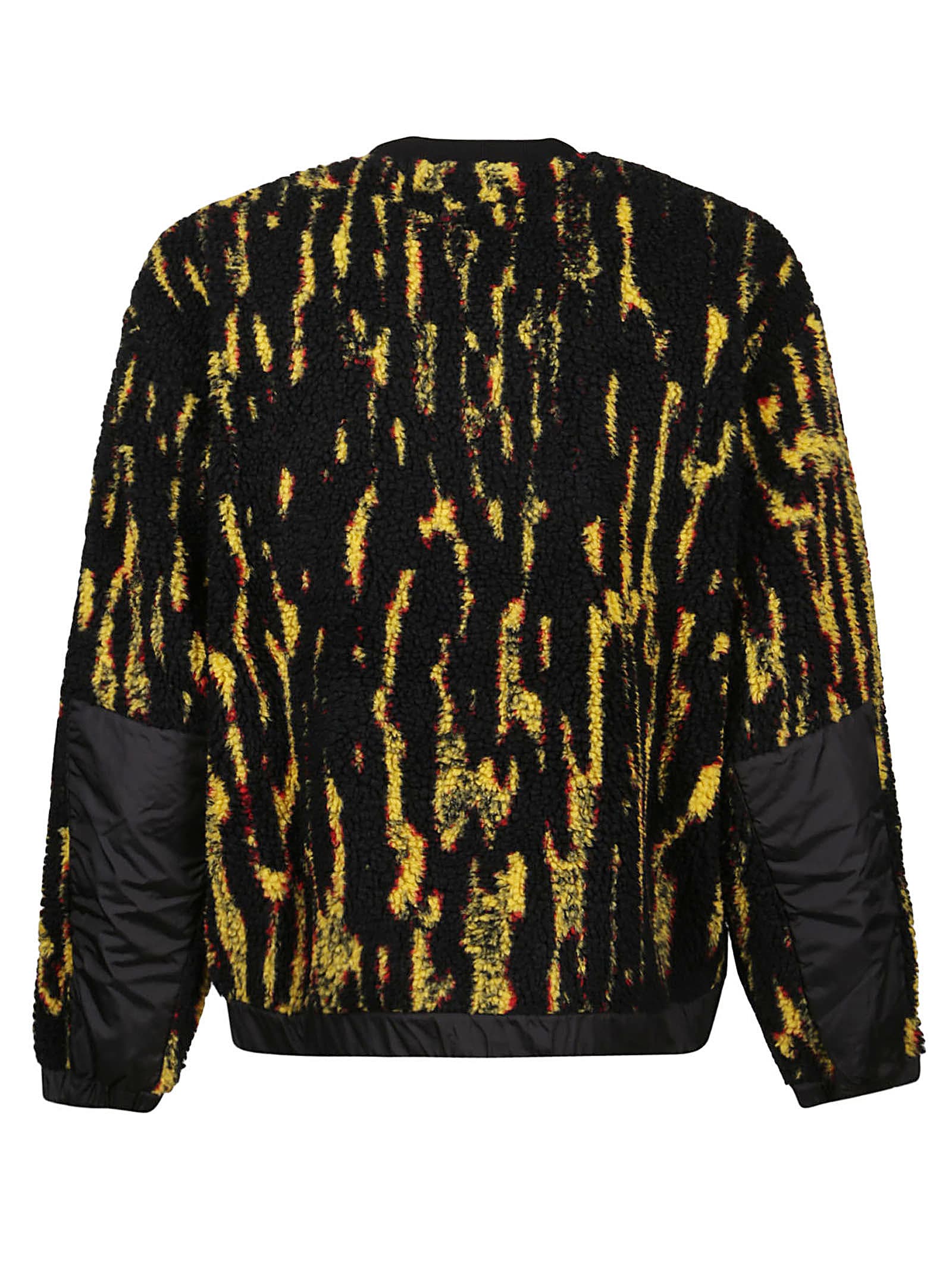 Shop Ambush Teddy Jacquard Sweatshirt In Yellow Fluo Black