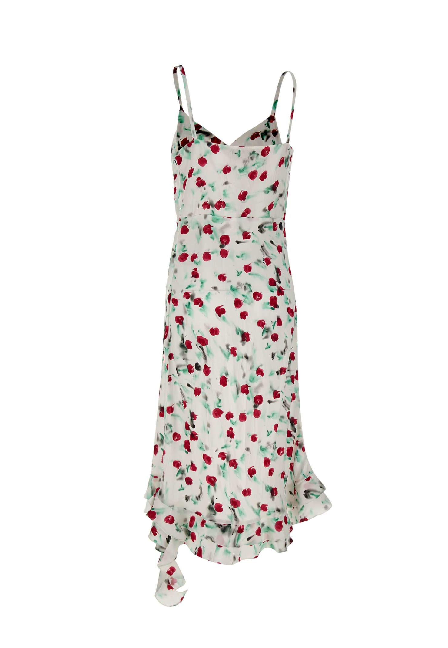 Shop Marni Lily Viscose Crepe Dress In Multicolor