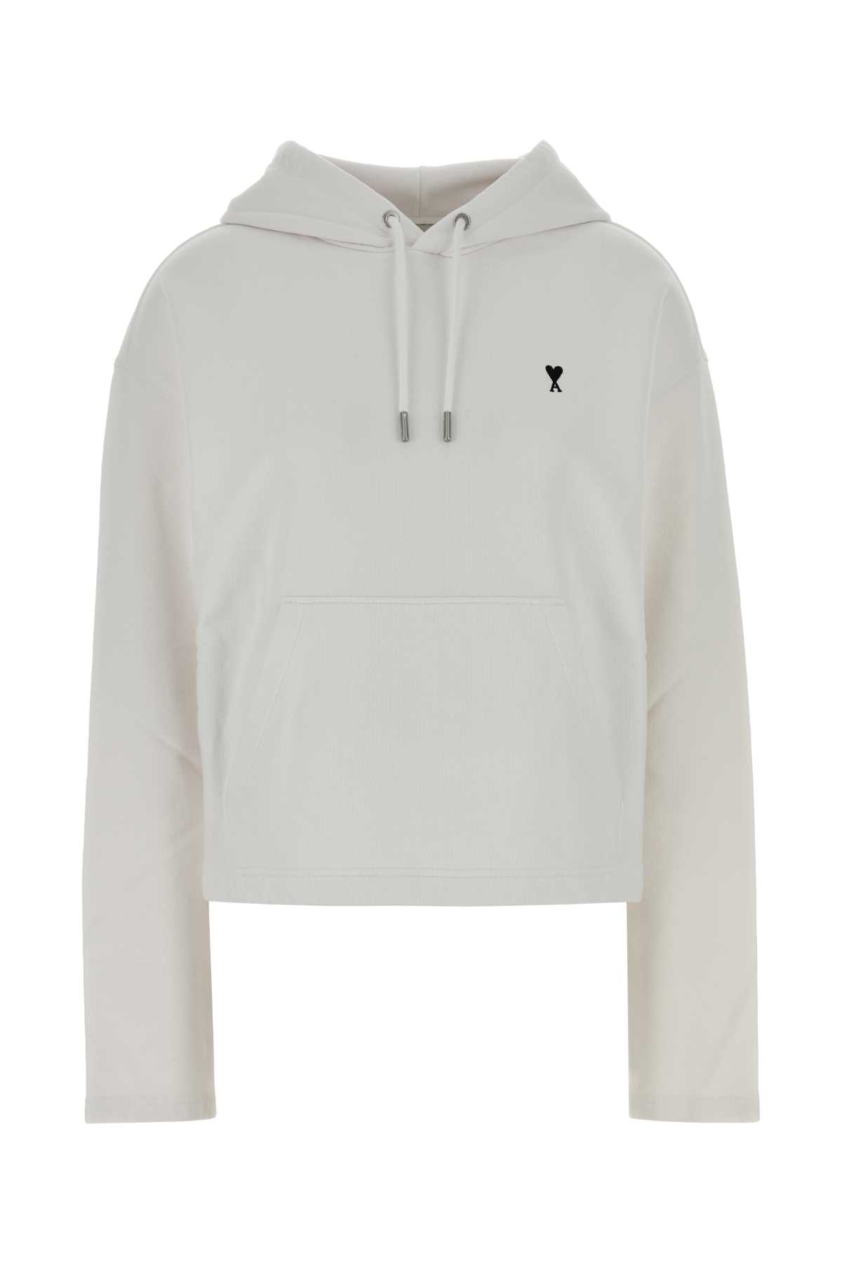 Ami Alexandre Mattiussi White Cotton Sweatshirt In White