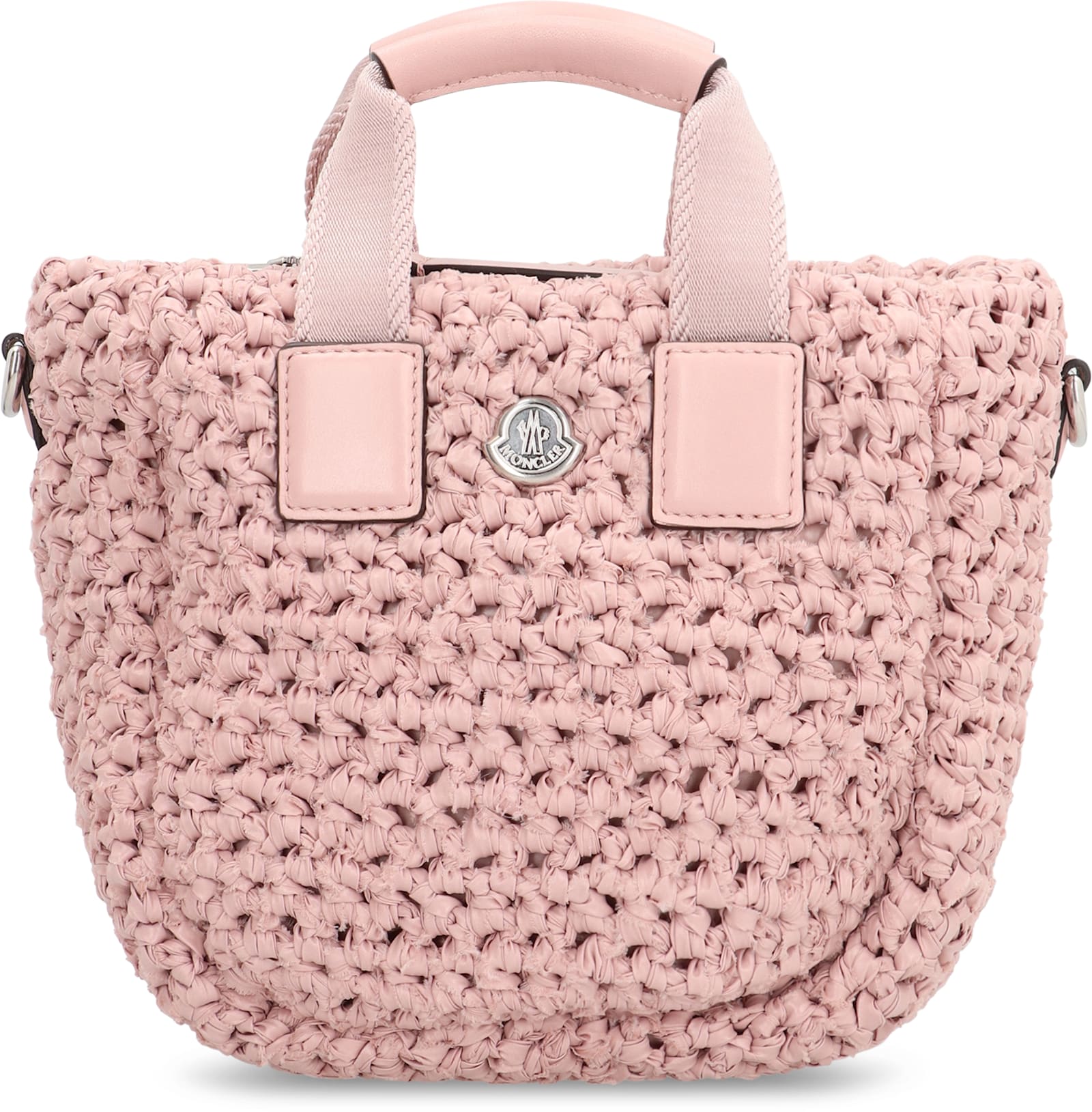 Moncler Small Caradoc Tote Bag In Pink
