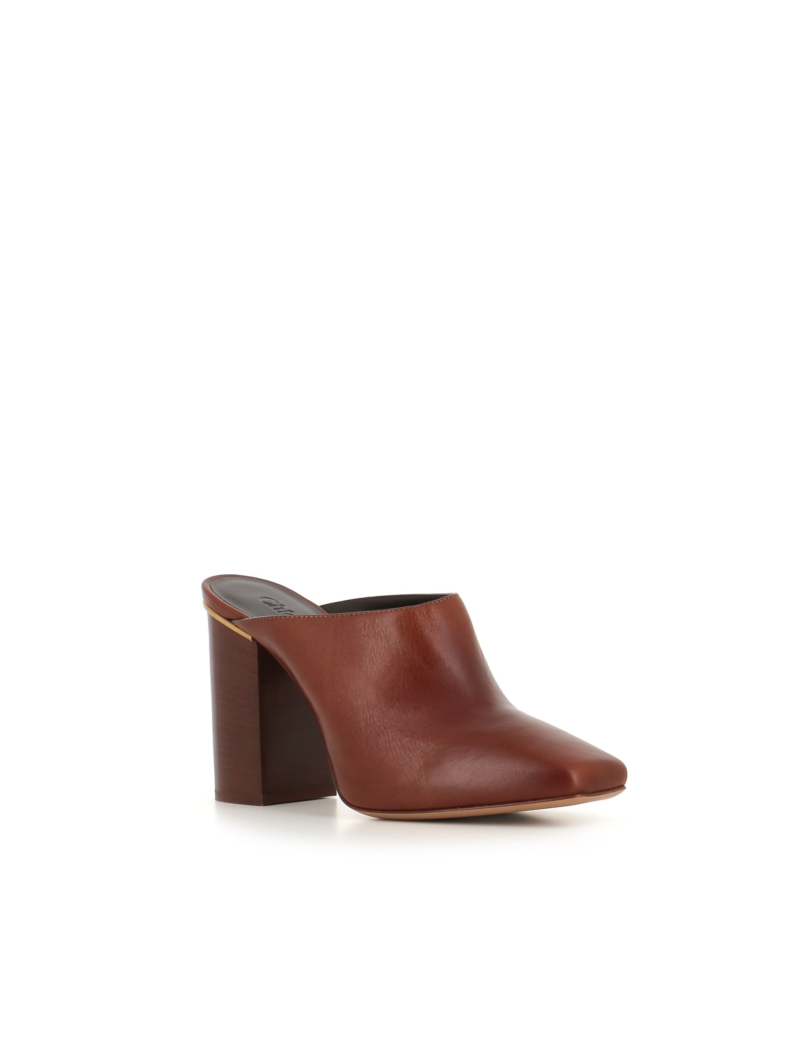 Shop Chloé Sabot Ambre In Brown