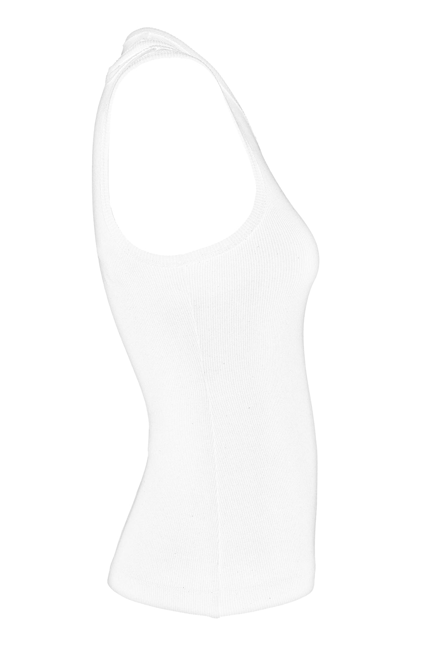 Versace Jeans Couture Asymmetric Strap Top In White