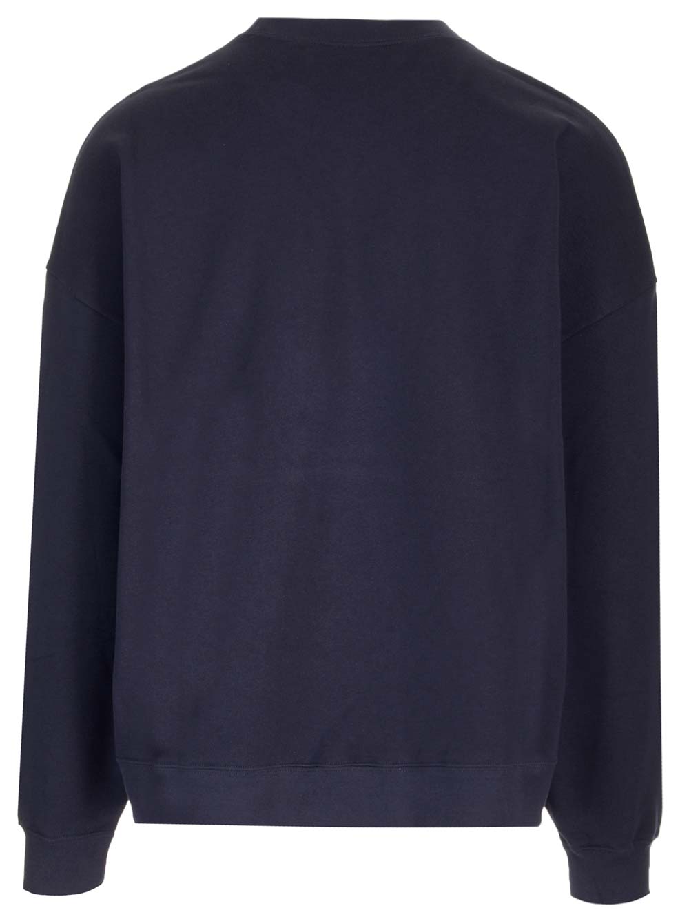 Shop Palm Angels Blue Sweatshirt With Kangaroo Pocket