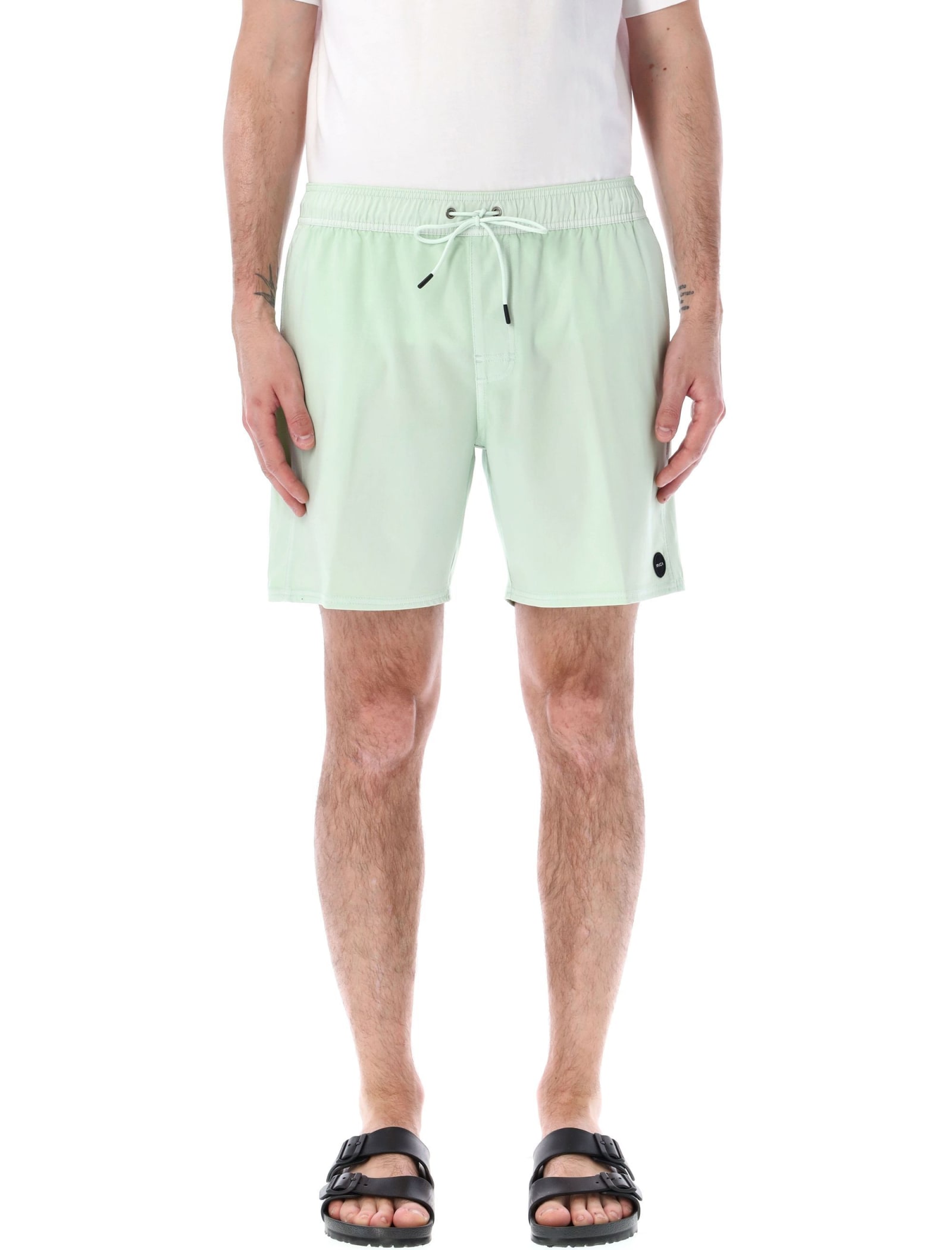 Shop Rvca Elastic Short In Mint