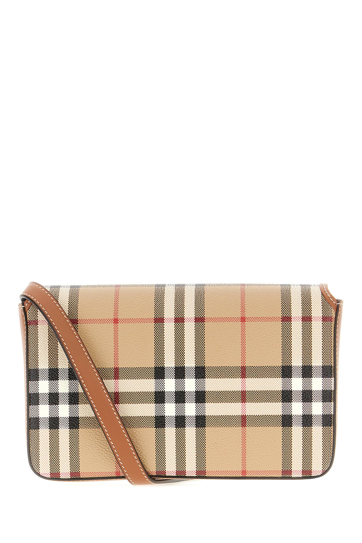 Shop Burberry Printed Leather Hampshire Crossbody Bag In Archive Beige