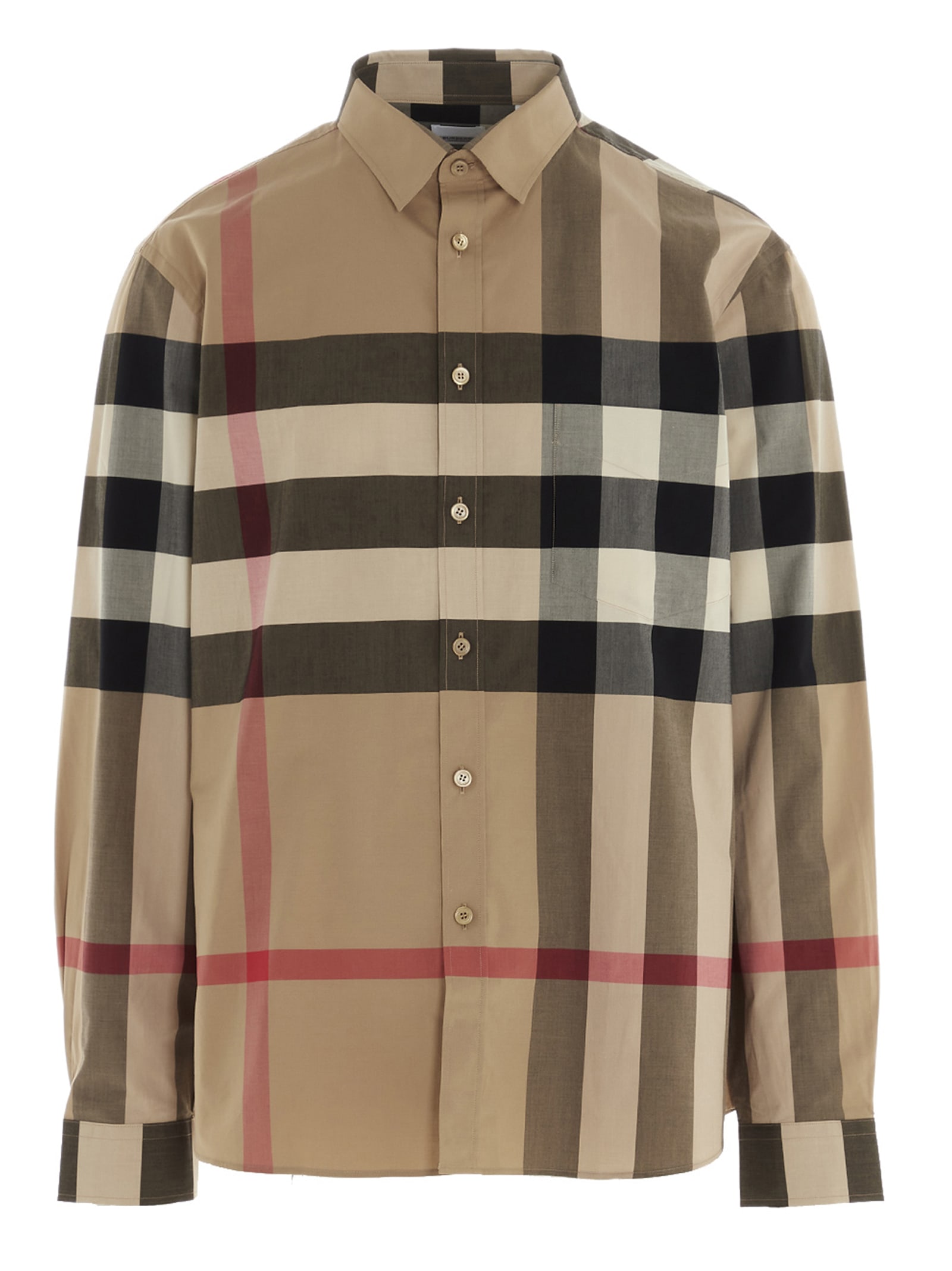 Burberry Windsor Oversized-check Cotton-blend Shirt In Archive Bei
