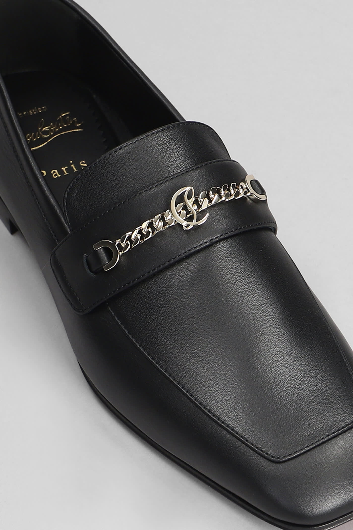 Shop Christian Louboutin Mj Loafers In Black Leather