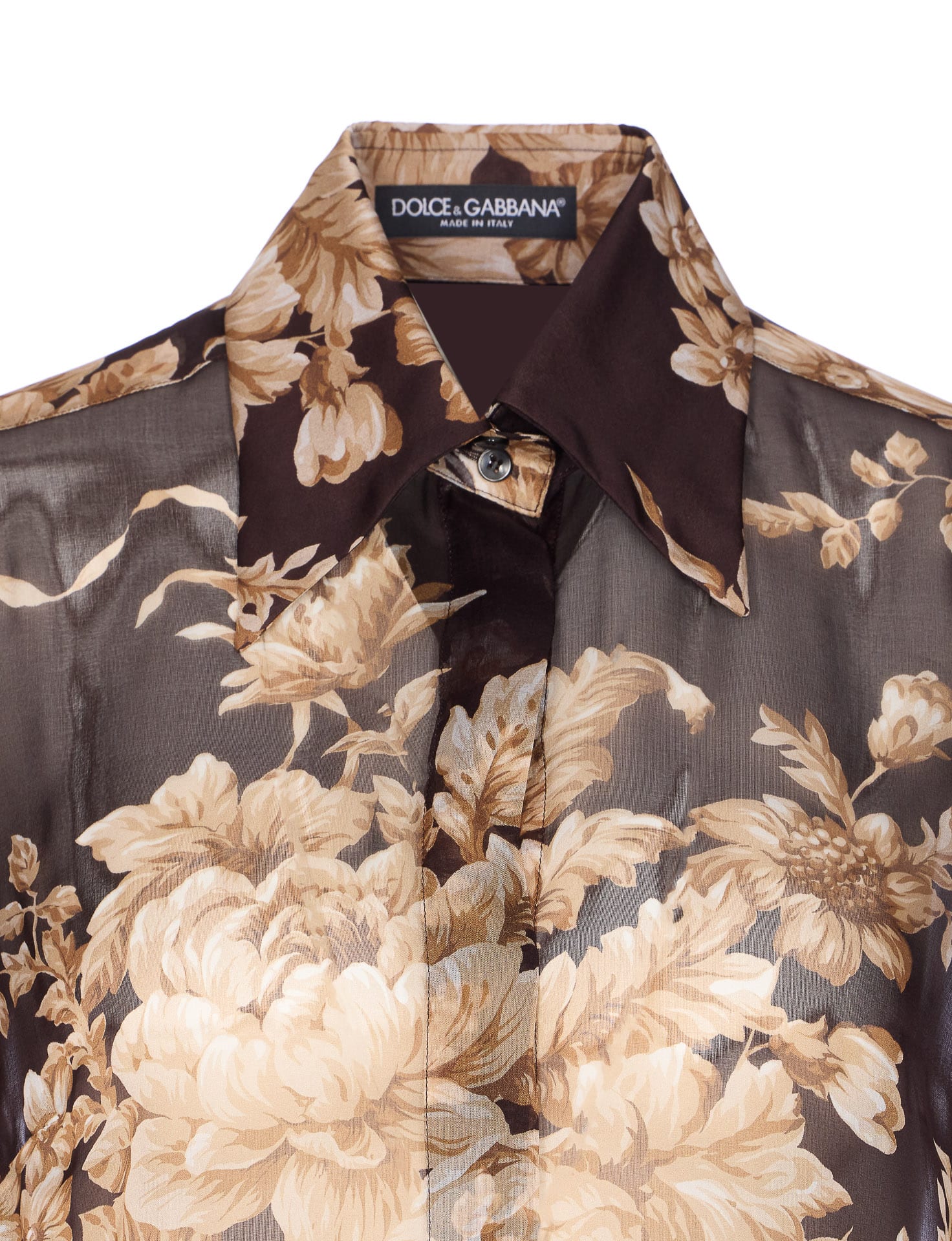 Dolce & Gabbana Dolce&gabbana Women Rose Print Chiffon Shirt In Multi