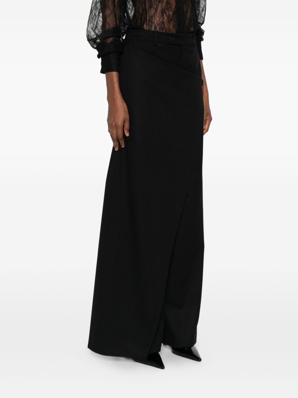 The Nina Studio Wrap Pants In Black