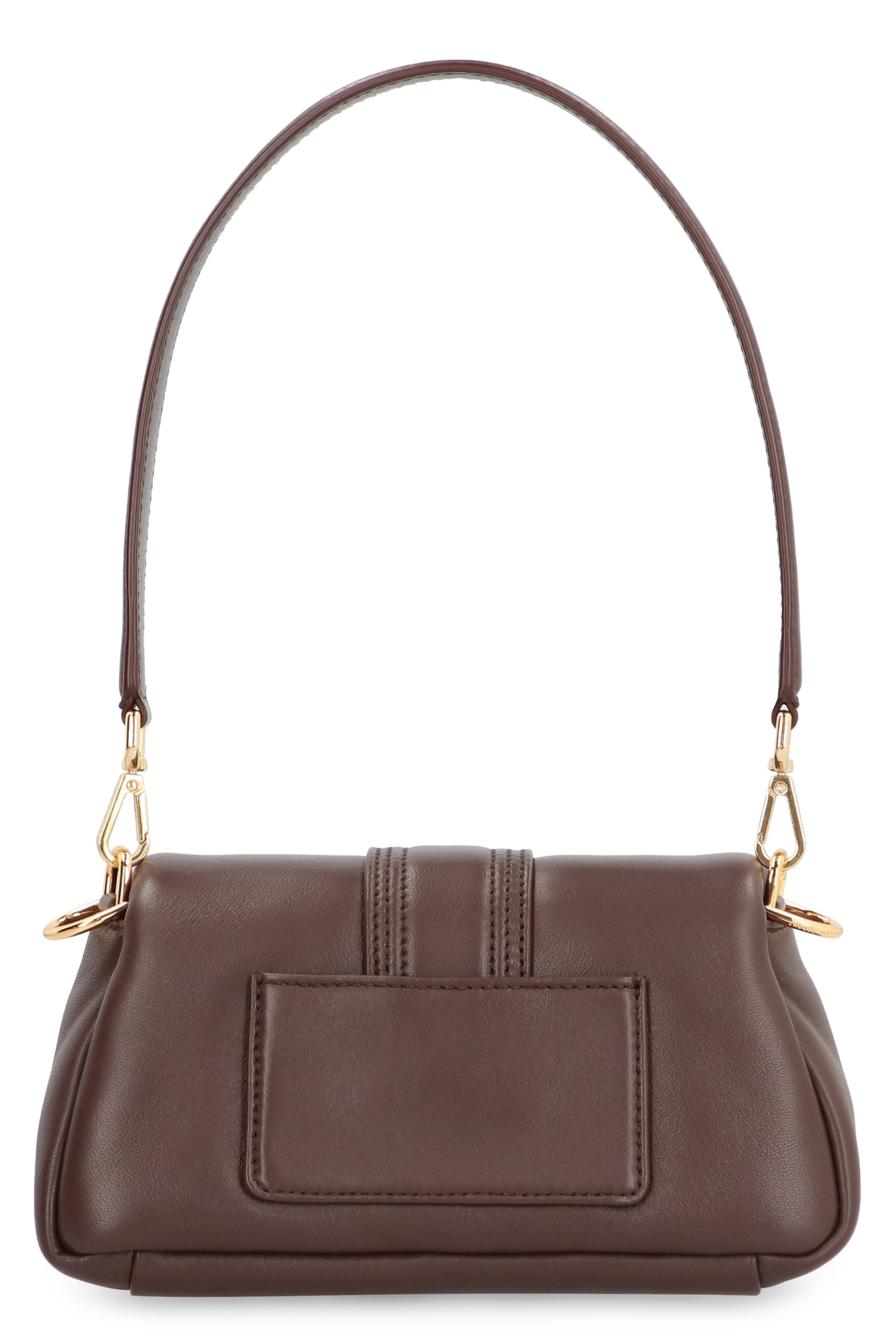 Shop Jacquemus Le Petit Bambimou Leather Mini Bag In 855 Medium Brown