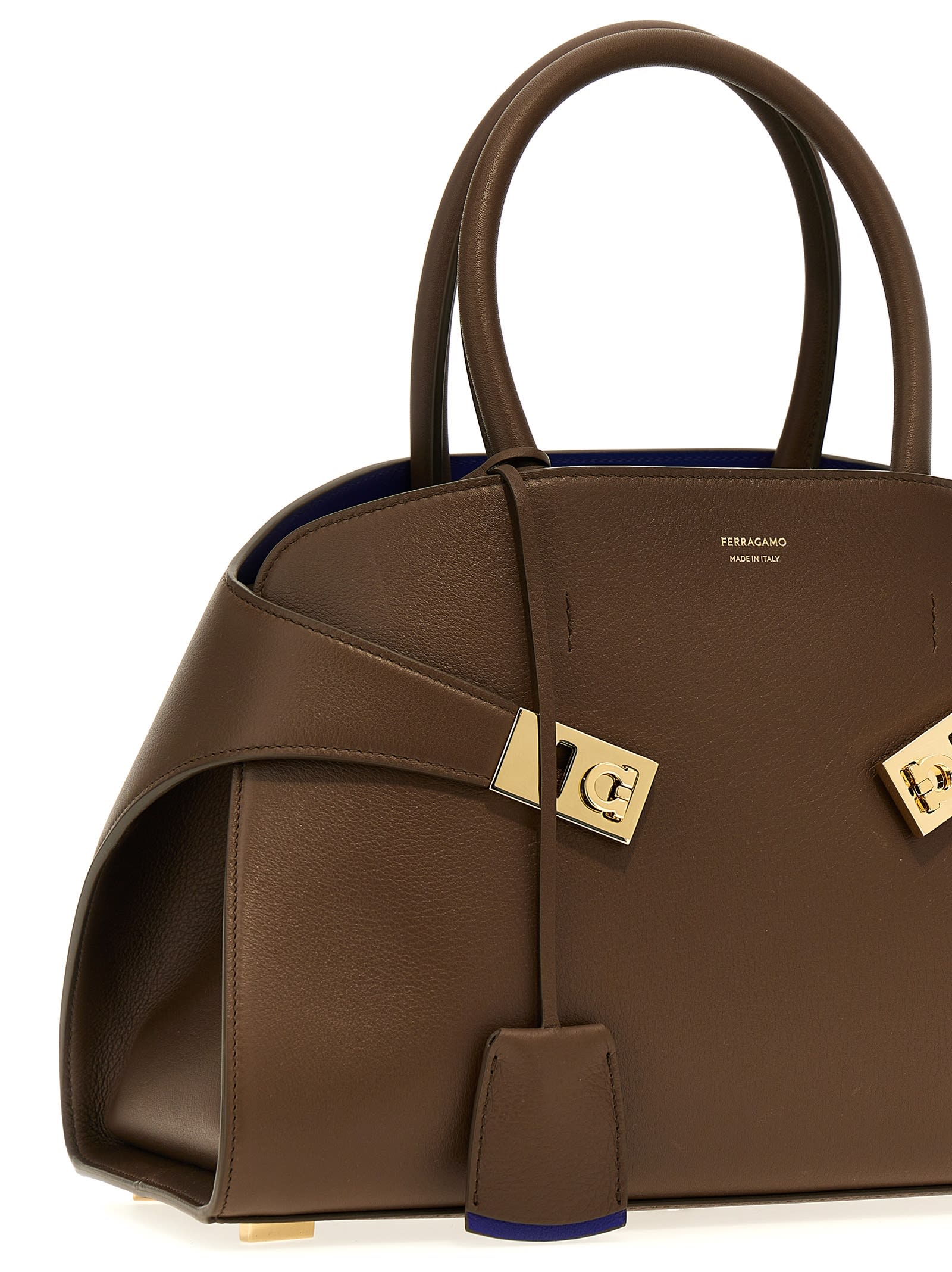 Ferragamo Brown Hug Satchel Bag In Brown