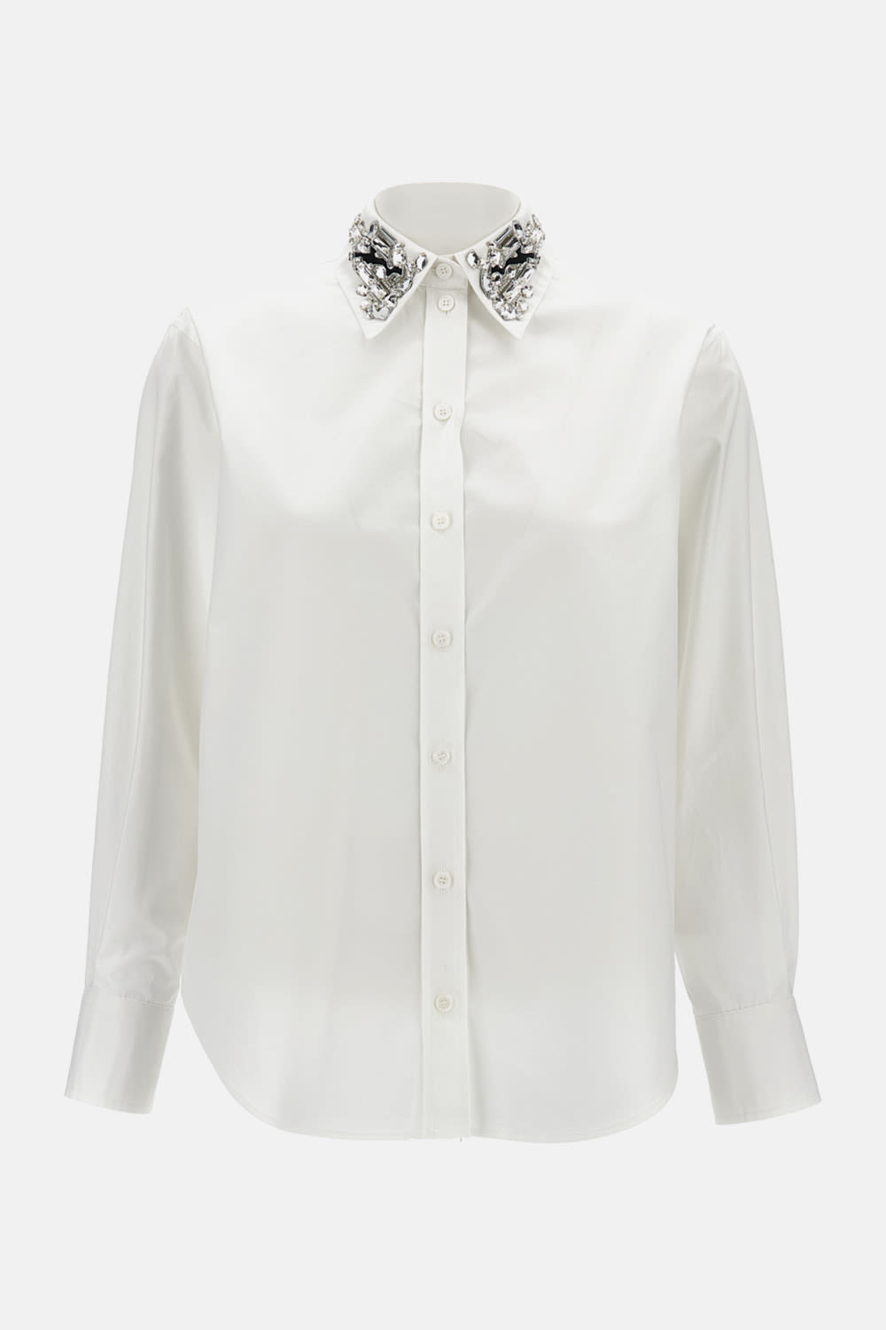 Alexander Mcqueen Shirt With Crystals In White