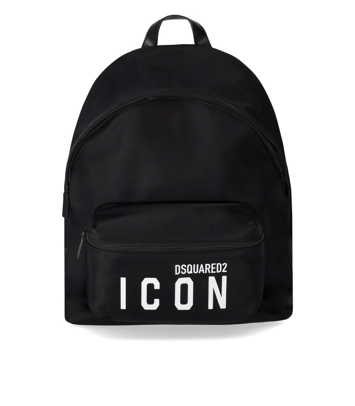 Typical highway Curiosity Dsquared2 Be Icon Black Backpack In Nero | ModeSens