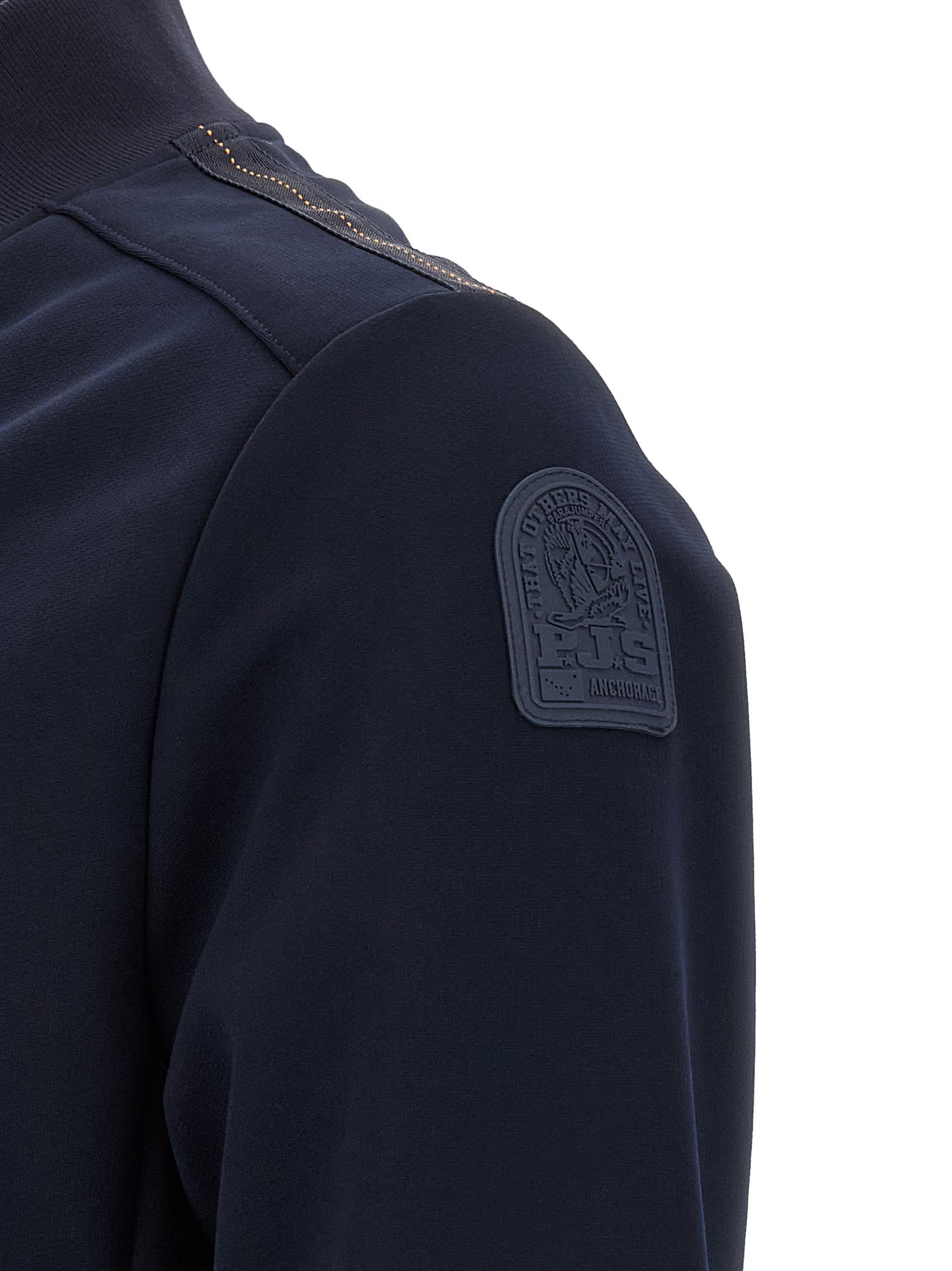 Parajumpers Mckay Zip-front Logo-patch Jacket In Blue