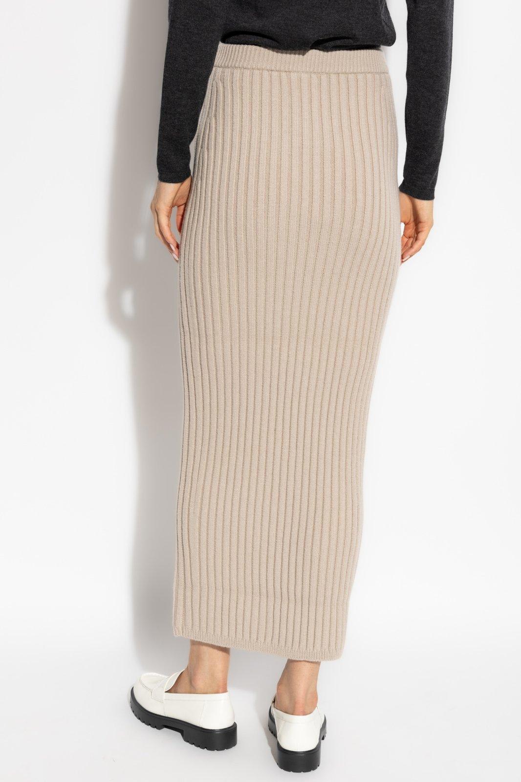 Shop Max Mara Seta Skirt In Beige