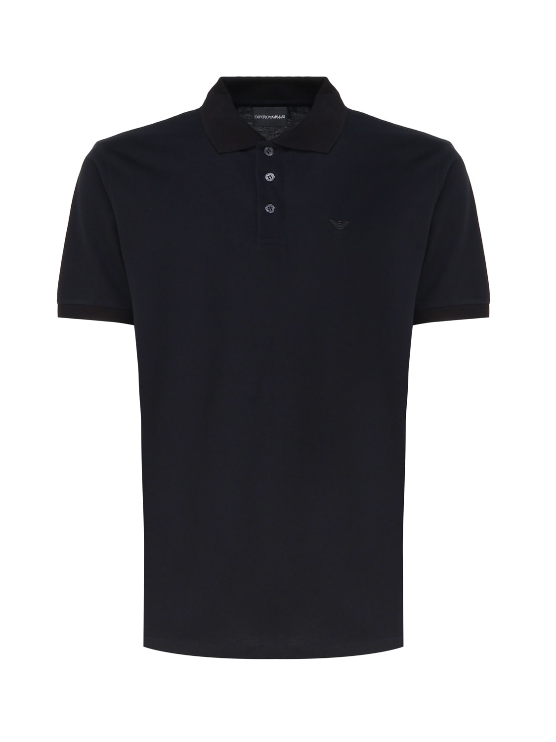 Shop Emporio Armani Polo T-shirt In Cotton In Blu Navy