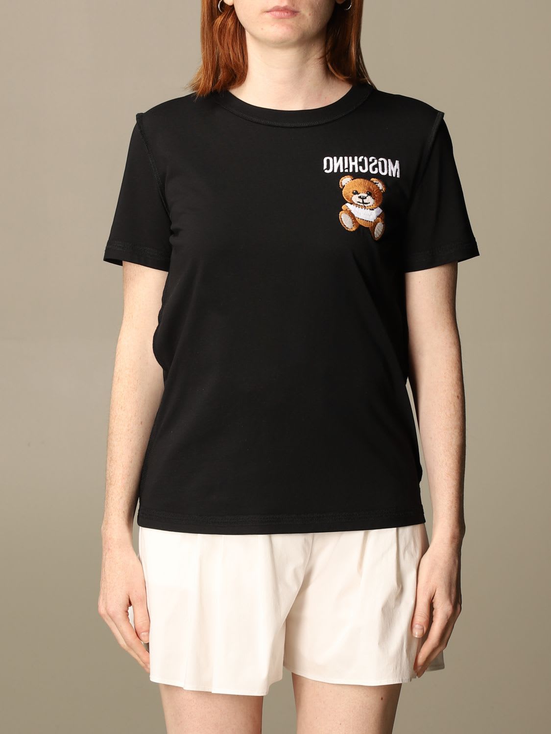 Moschino Couture T-shirt Moschino Couture T-shirt With Small Teddy Logo