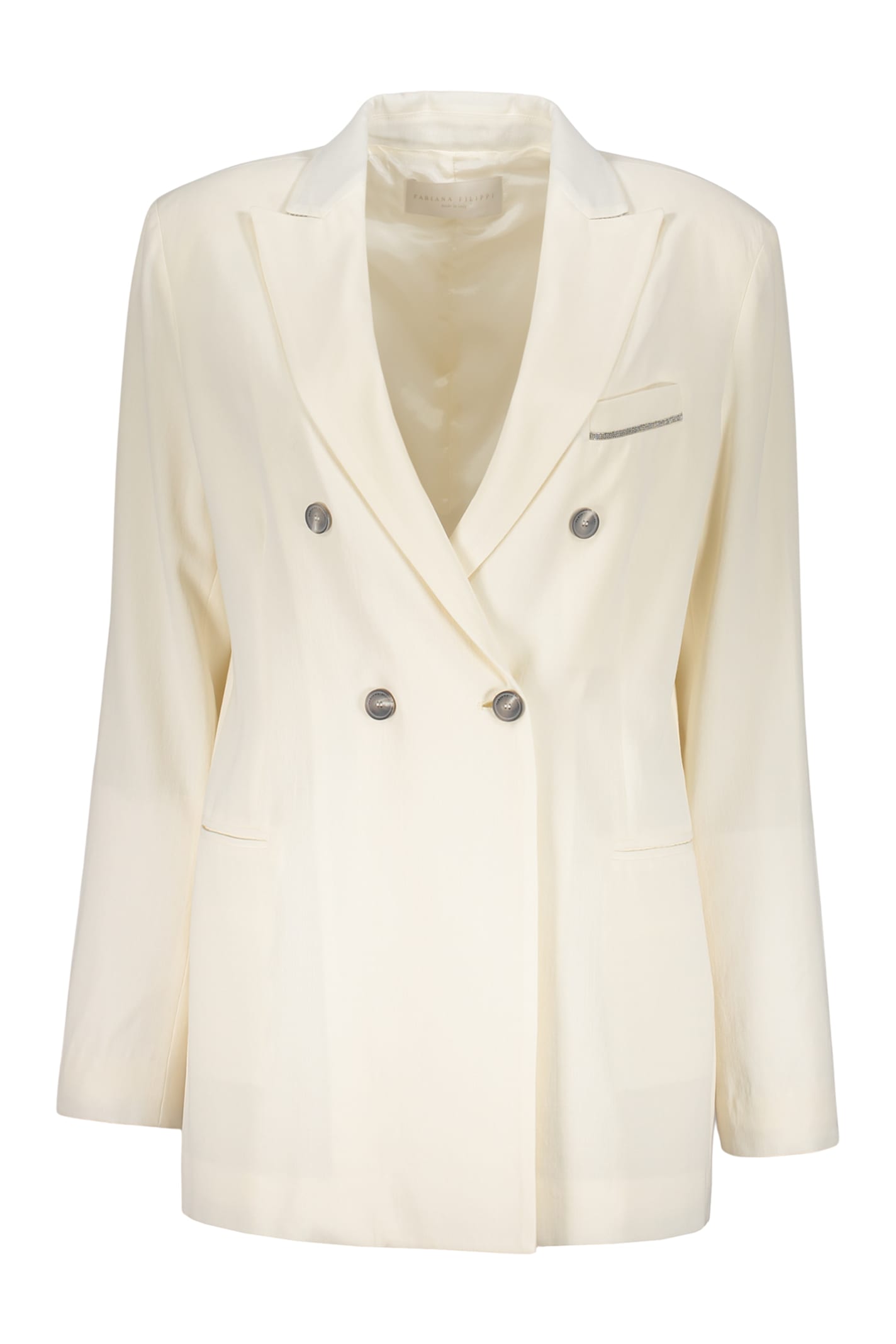 Shop Fabiana Filippi Two-piece Suit In Ecru