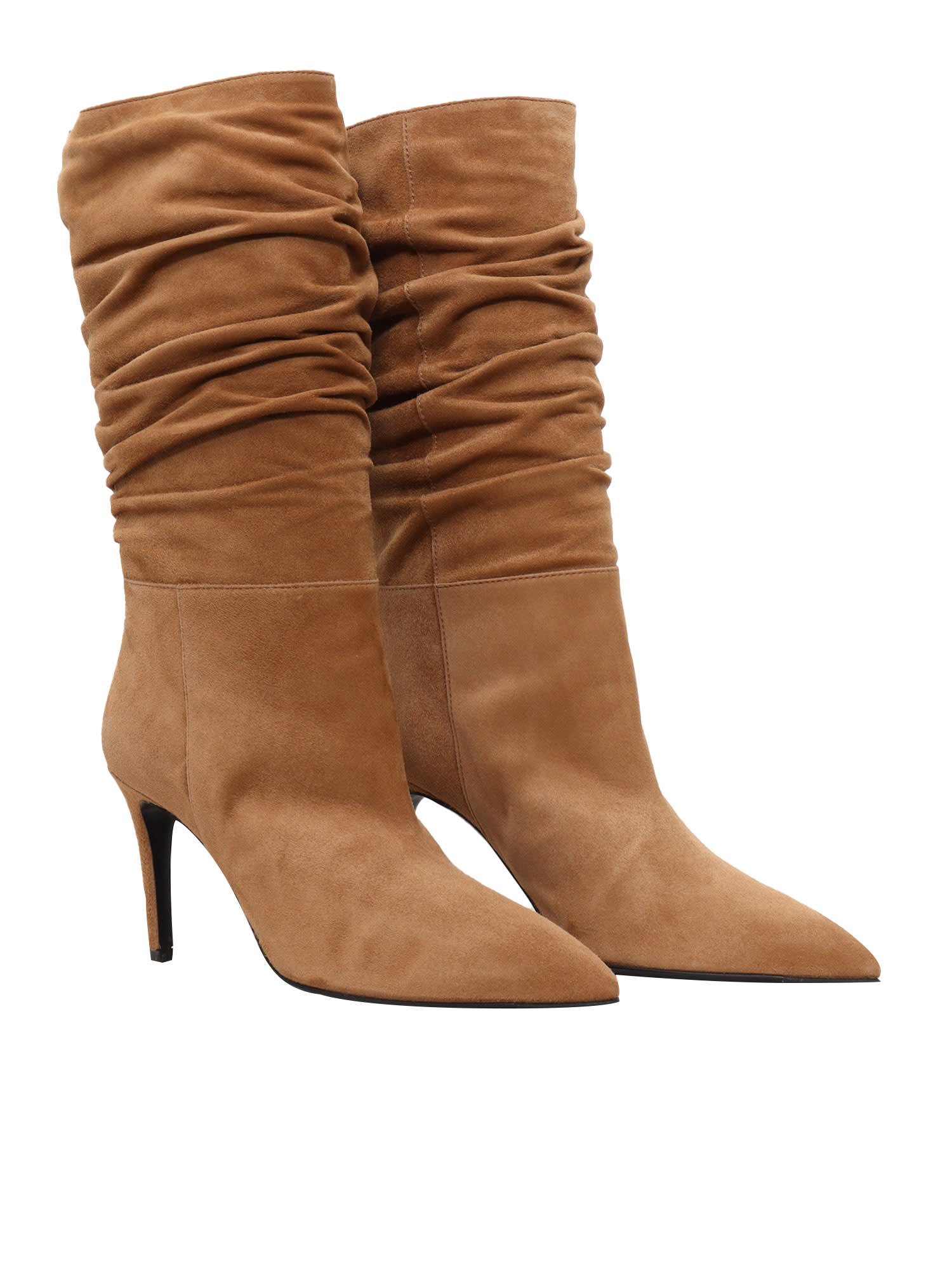 Shop Via Roma 15 Curled Brown Boot