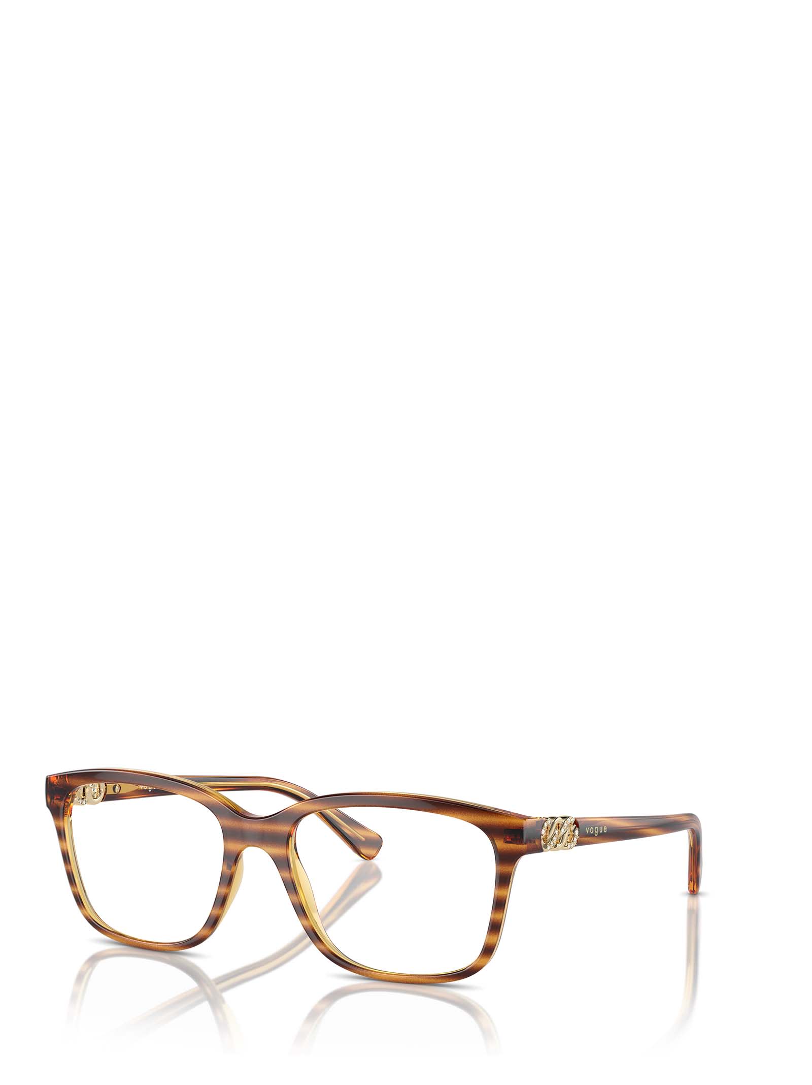 Shop Vogue Eyewear Vo5574b Striped Dark Havana Glasses