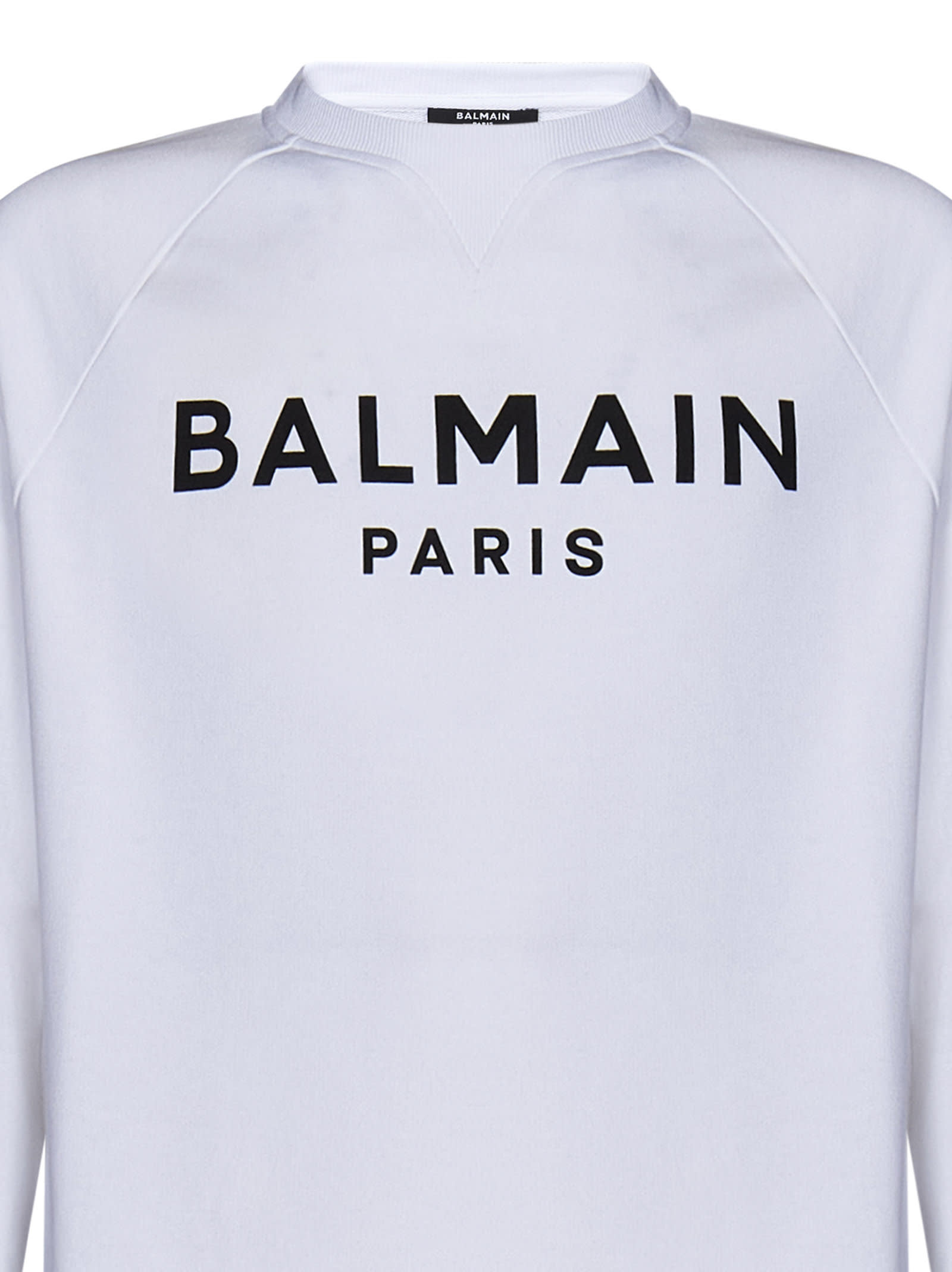 Shop Balmain Paris Paris Sweatshirt In White