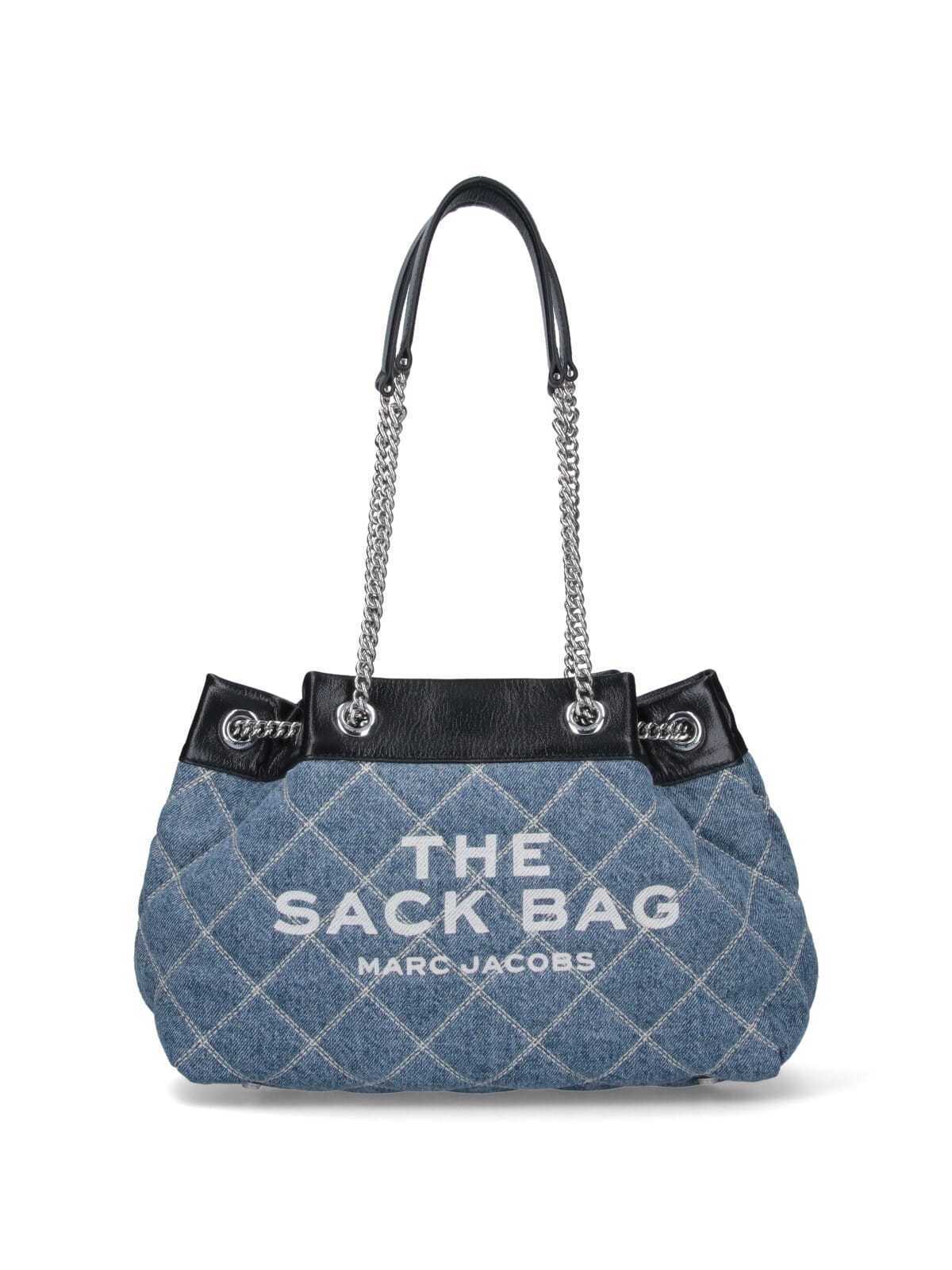 Marc Jacobs Medium Denim Bag The Quilted Chain Sack