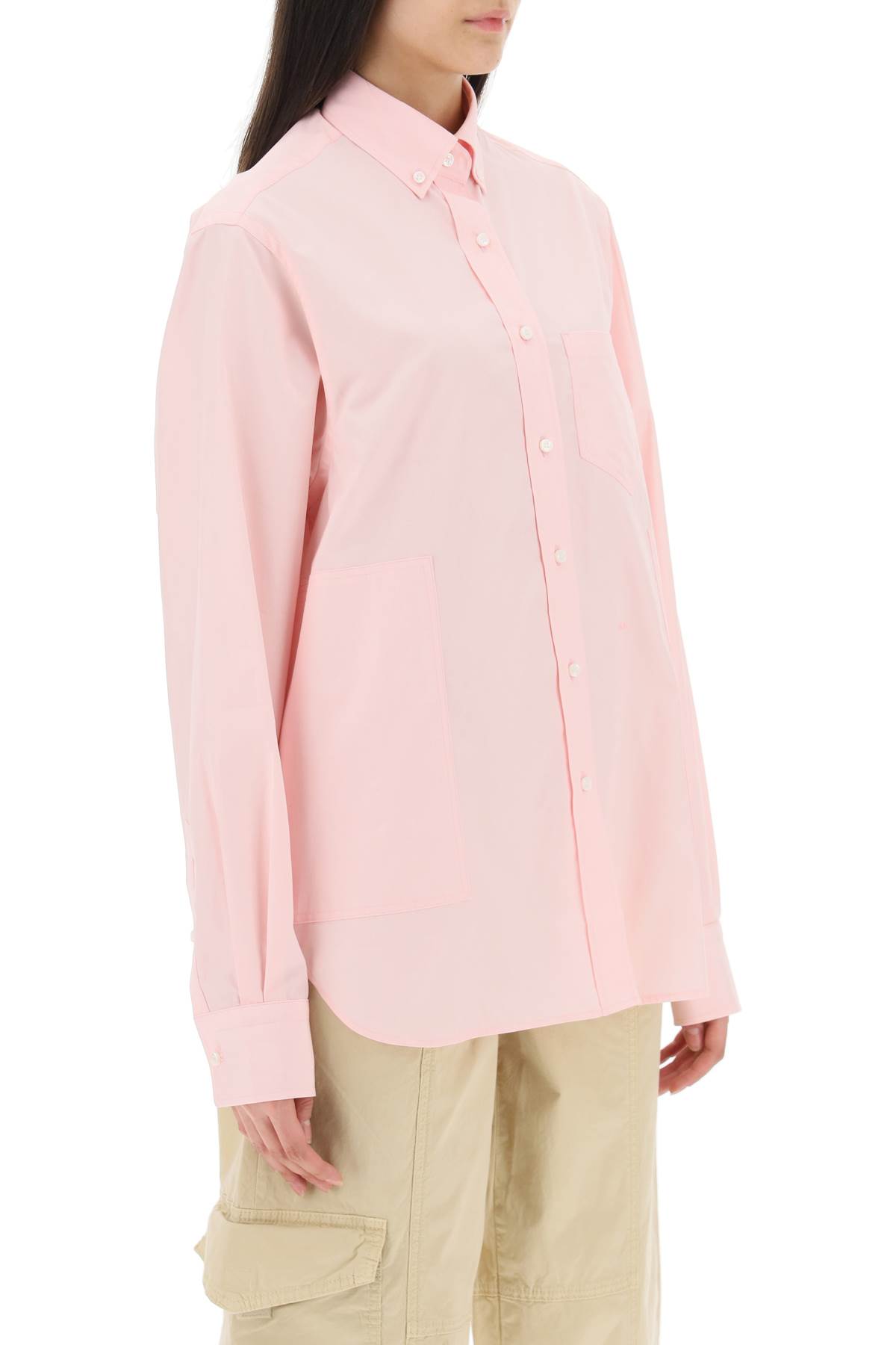 Shop Saks Potts William Cotton Shirt In Rose Pink (pink)