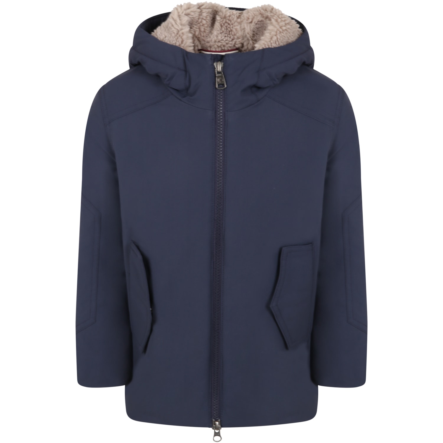 Colmar Blue Parka For Boy With Patch