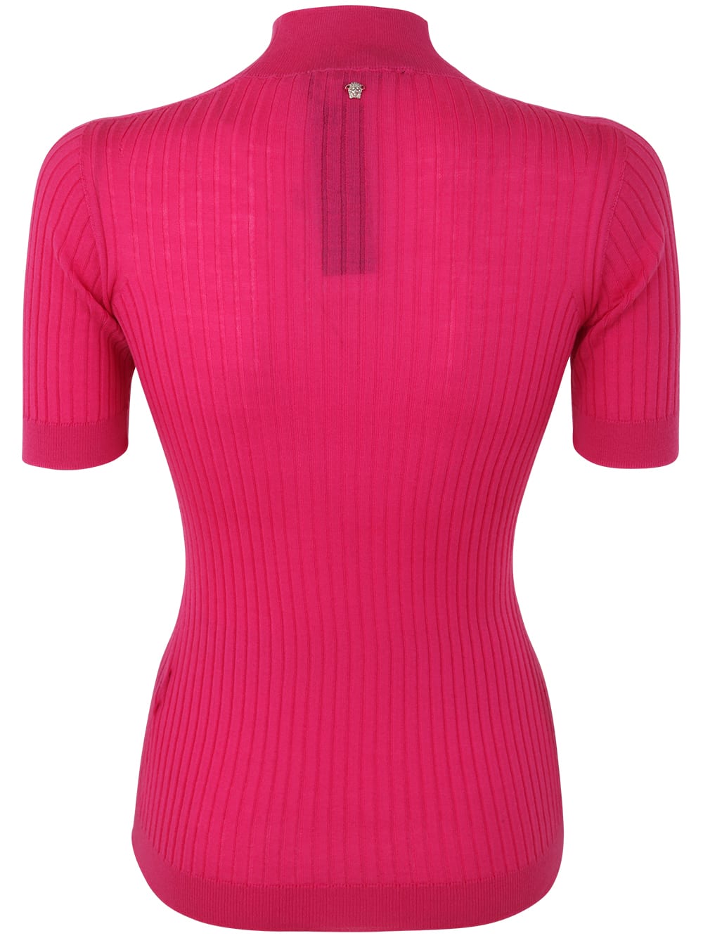 Shop Versace Knit Sweater Seamless Essential Serie In Hot Pink